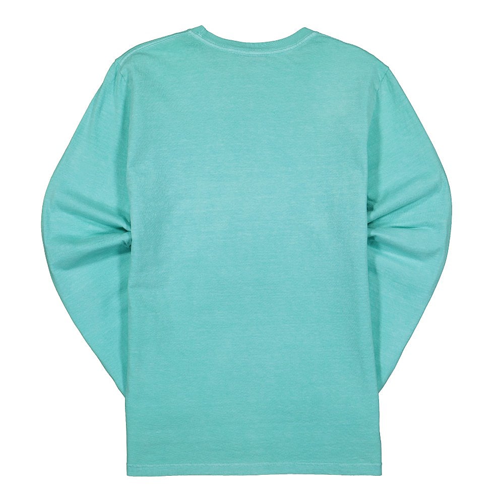 Stussy Basic Pigment Dyed Longsleeve Tee Aqua Longsleeves Material | Overkill