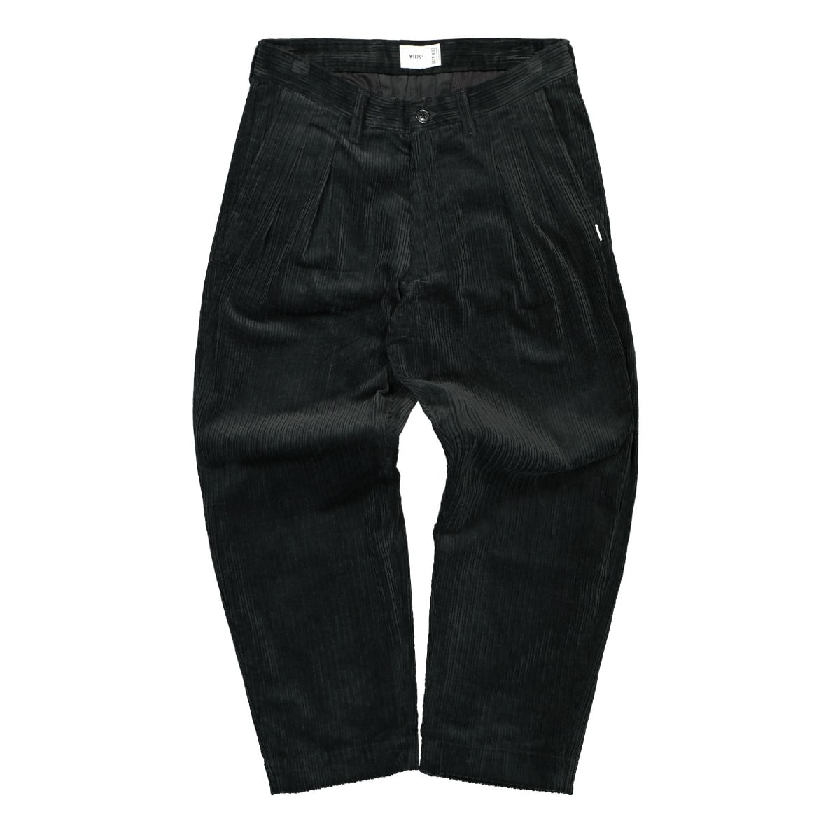 WTAPS Tuck 02 Corduroy Trousers Black Casual Pants 212TQDT-PTM02 | Overkill