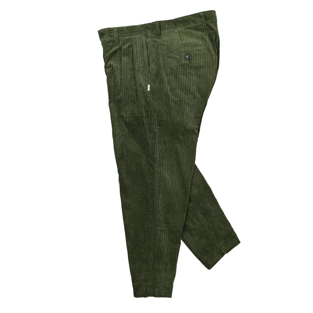 WTAPS Tuck 02 Corduroy Trousers Olive Drab Casual Pants Close-up | Overkill