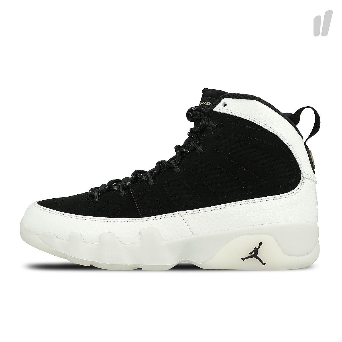 Jordan Air Jordan 9 Retro Black-Black - Summit White - Metallic Gold Sneakers 302370 021 | Overkill