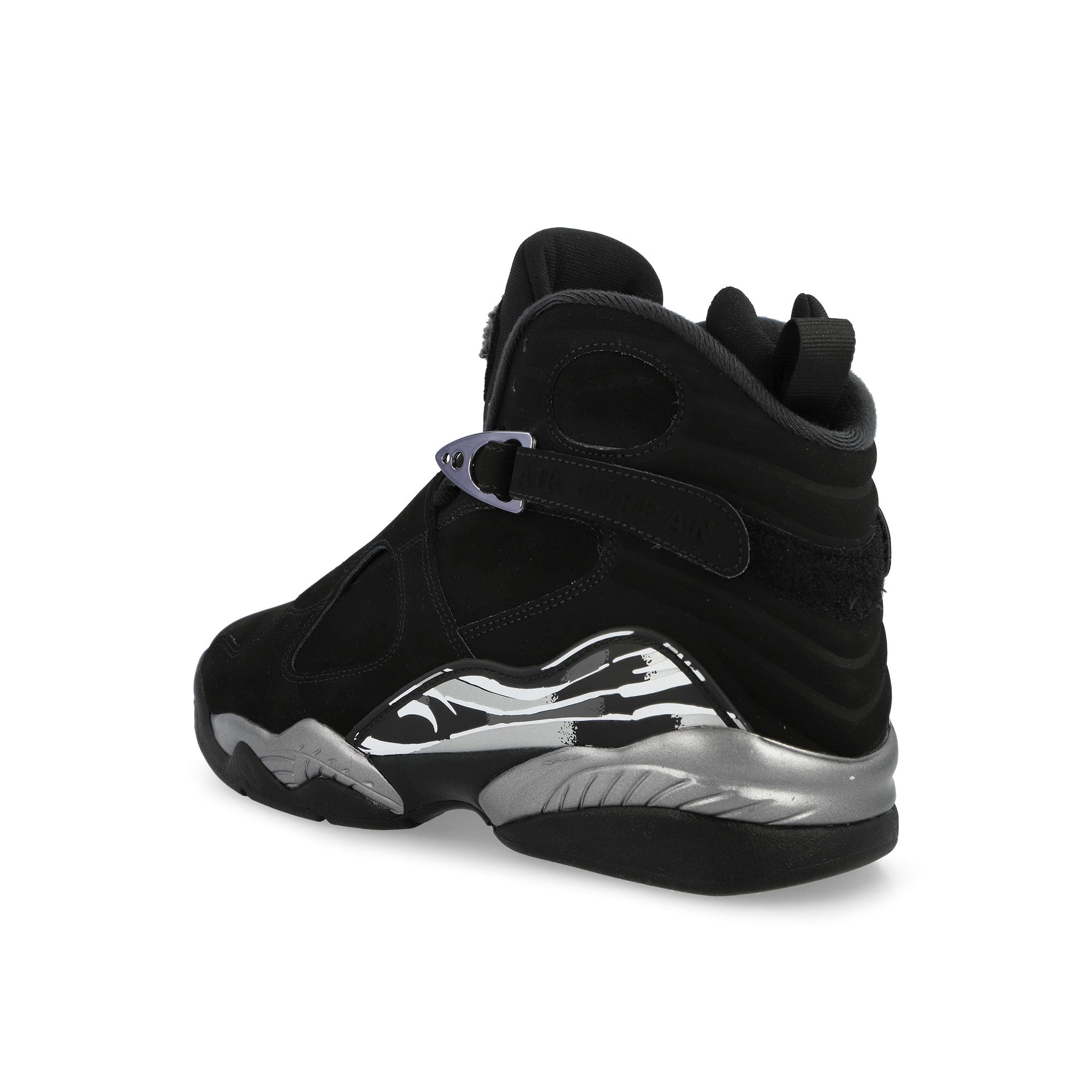Air Jordan 8 Retro Black / White - Light Graphite High Top Sneakers 305381 007 Material | Overkill