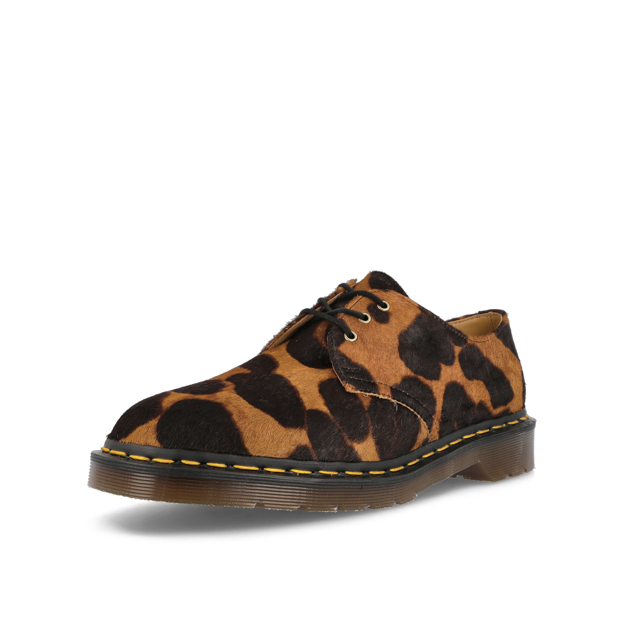 Dr. Martens 1461 3-Eye Ocelot Ocelot Hair On Loafers & Lace ups Close Up | Overkill