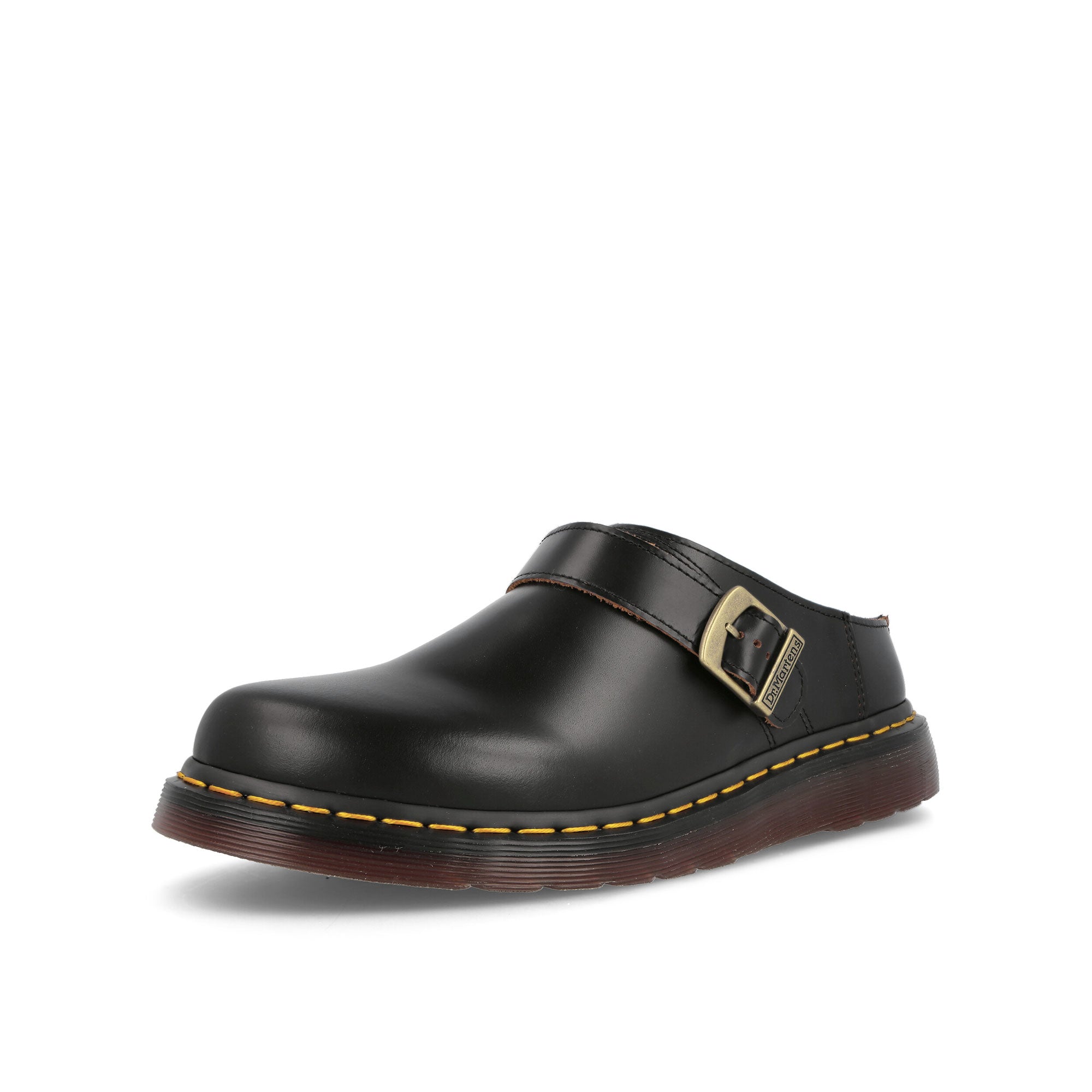 Dr. Martens Isham Vintage Slingback Mules Black Vintage Smooth Slides, Sandals & Slippers Close Up | Overkill