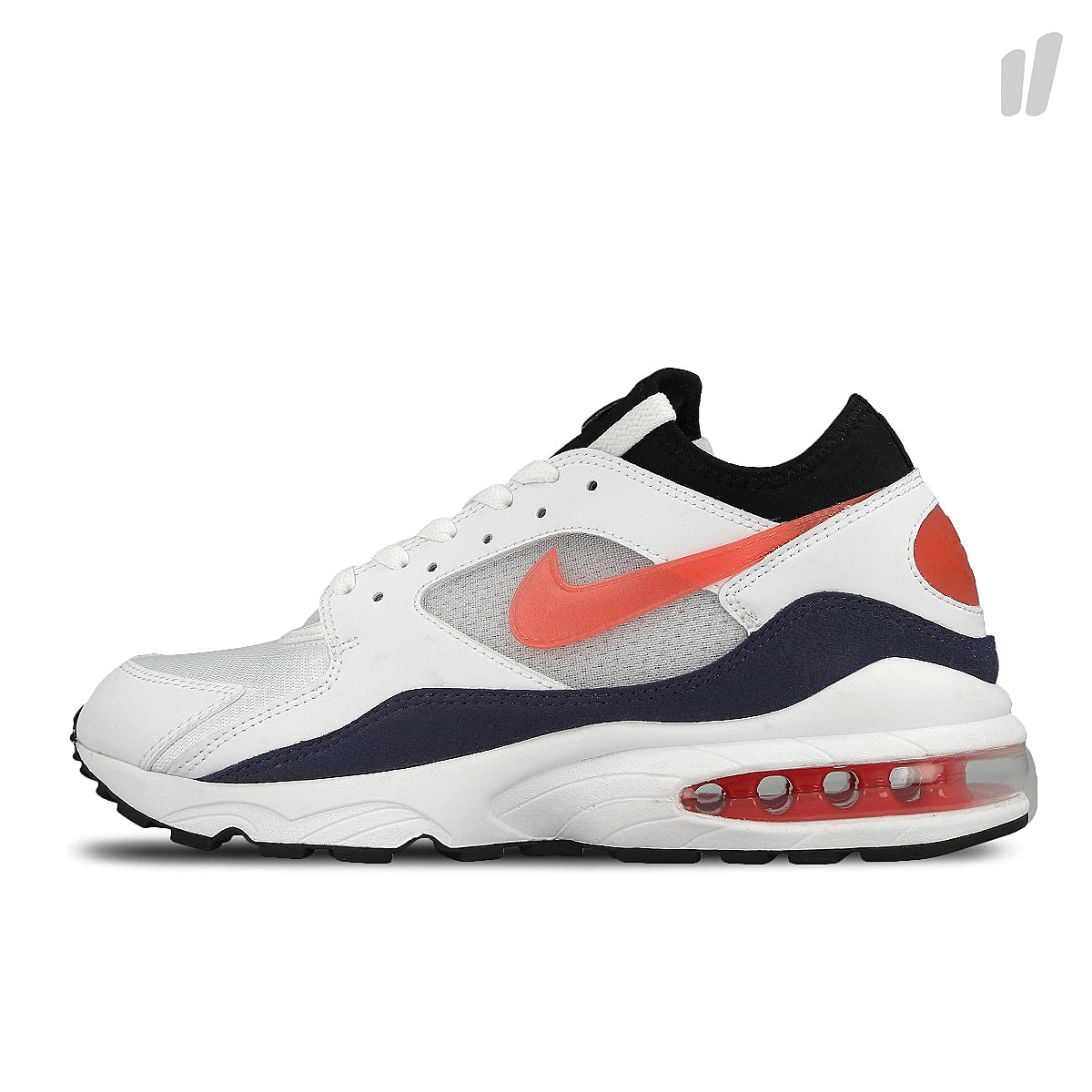 Nike air max `93 White-Habanero Red - Neutral Indigo - Black Sneakers 306551 102 | Overkill