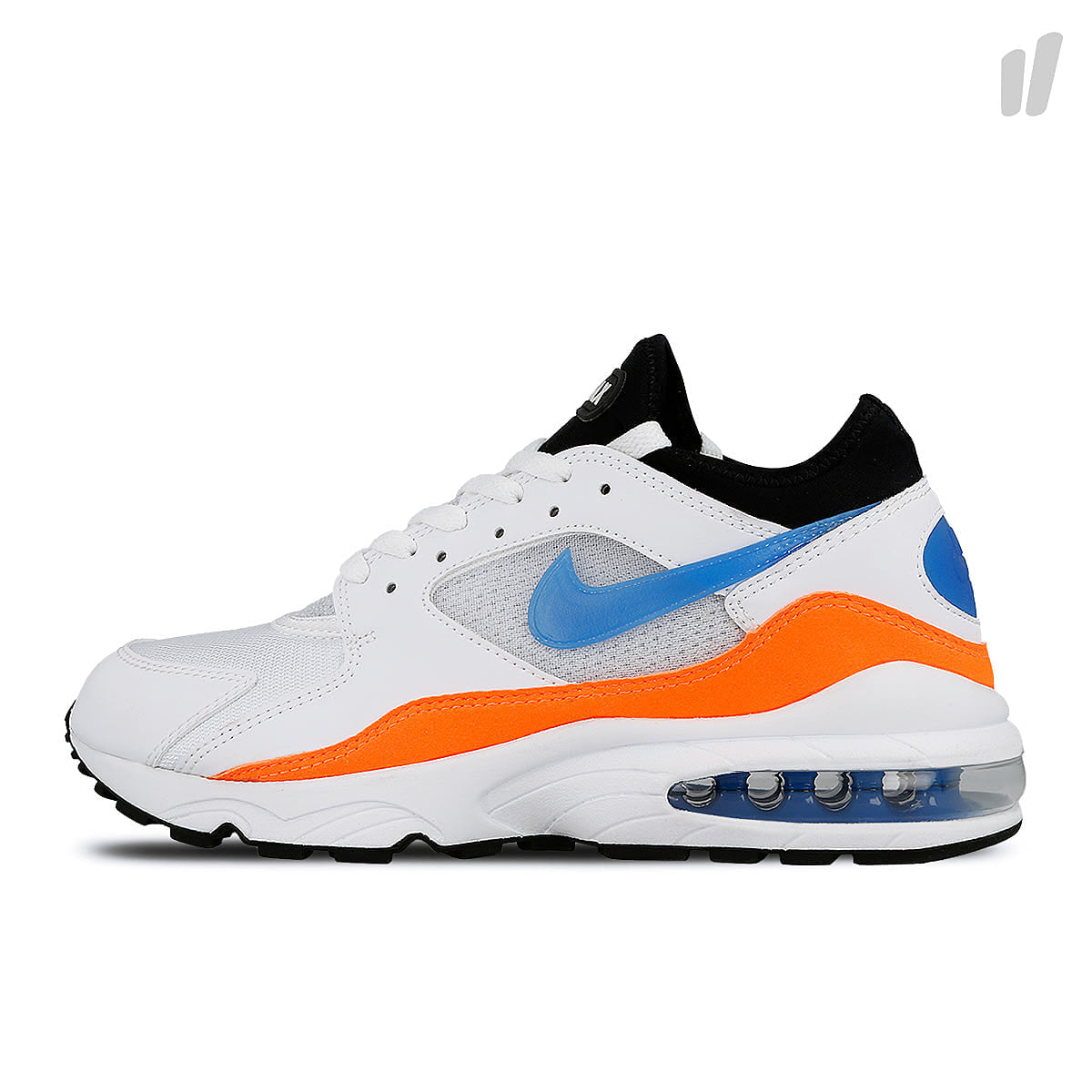Nike air max 93 White-Blue Nebula - Total Orange - Black Low Top Sneakers 306551 104 | Overkill