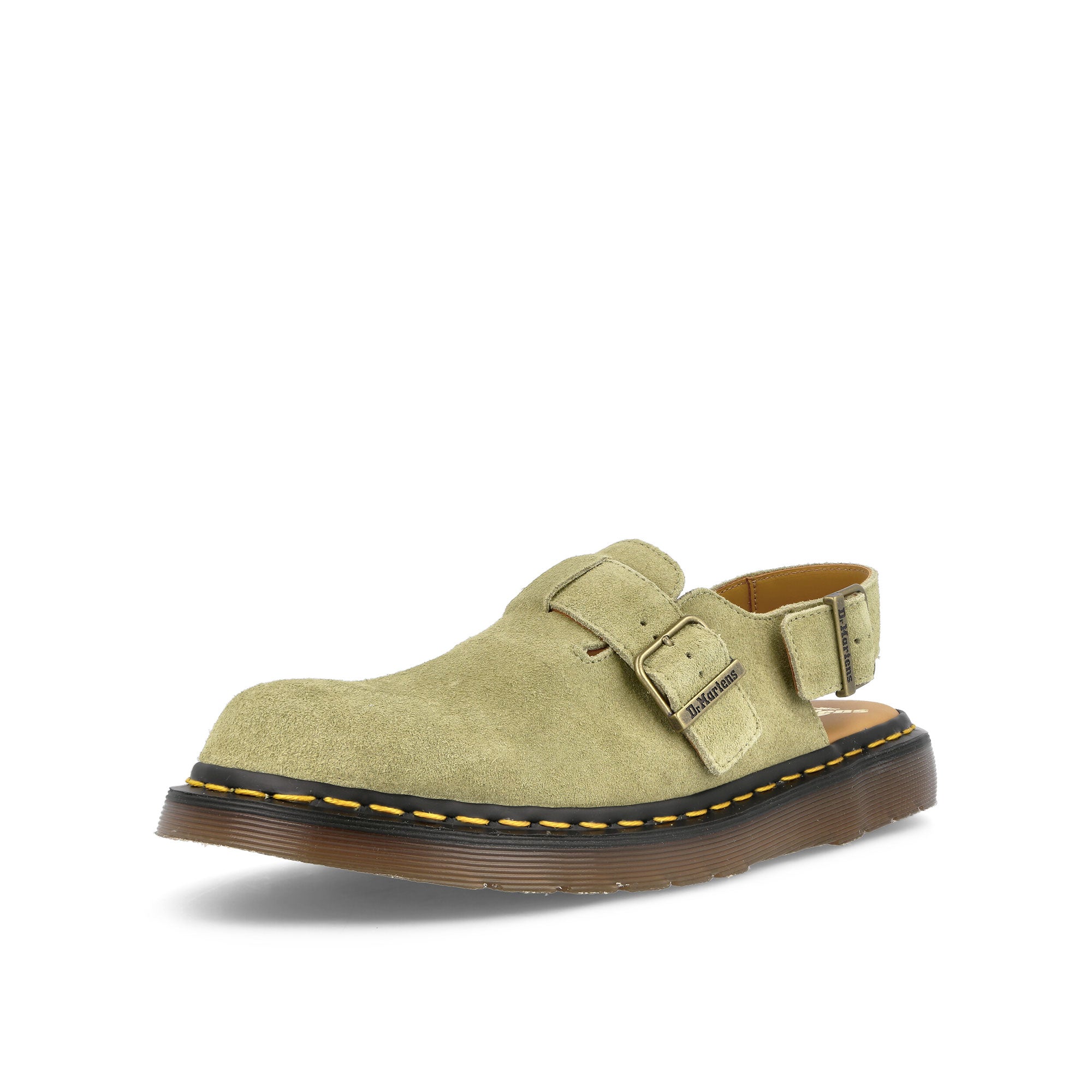 Dr. Martens Jorge Slingback Sage Green Slides, Sandals & Slippers Close Up | Overkill