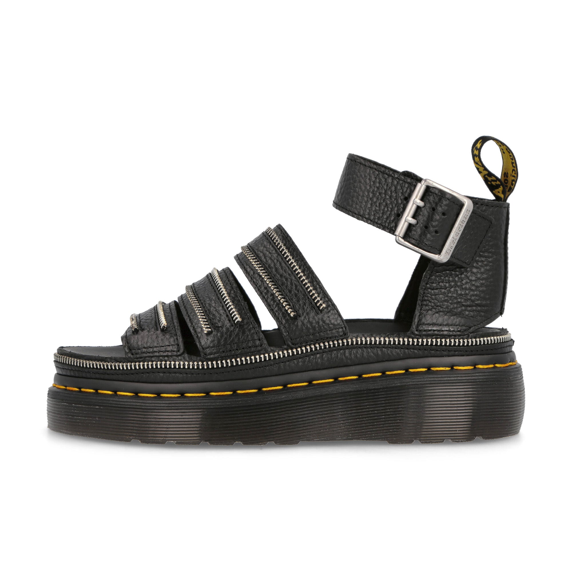 Dr. Martens Clarissa 2 Quad HDW Black Milled Nappa Slides, Sandals & Slippers 30733001 | Overkill