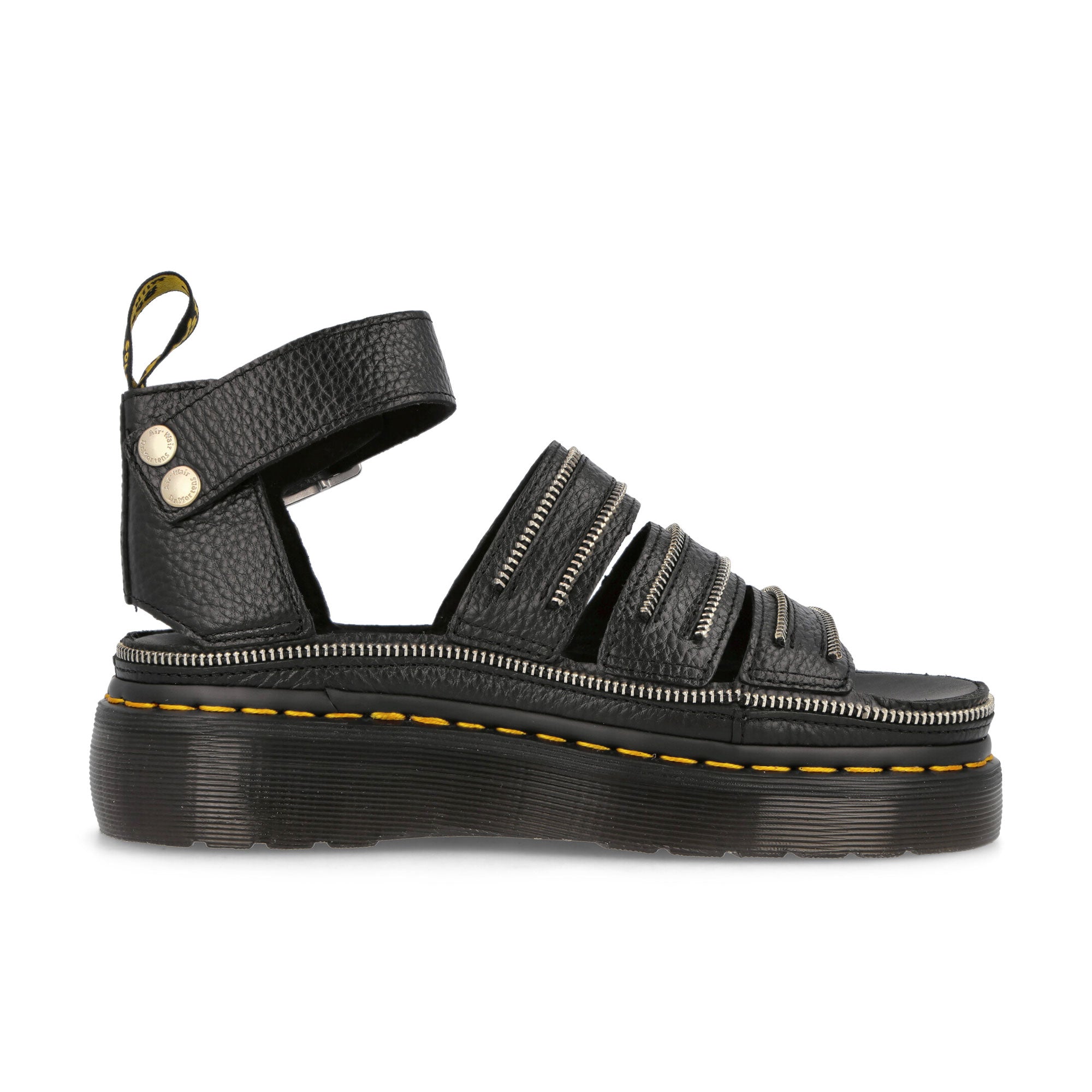 Dr. Martens Clarissa 2 Quad HDW Black Milled Nappa Slides, Sandals & Slippers Silhouette | Overkill