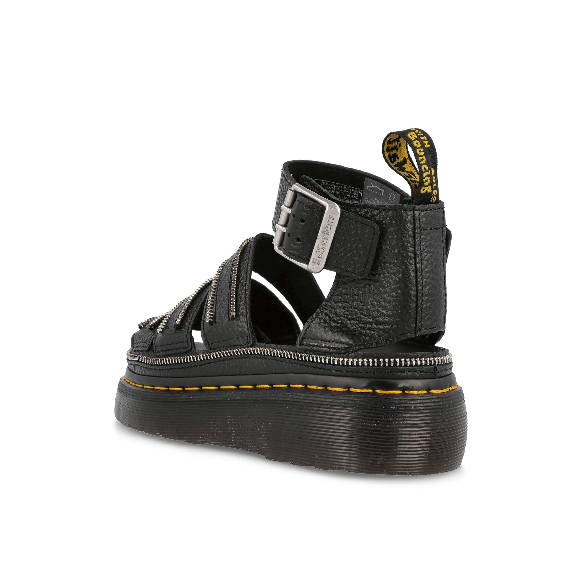 Dr. Martens Clarissa 2 Quad HDW Black Milled Nappa Slides, Sandals & Slippers Material | Overkill