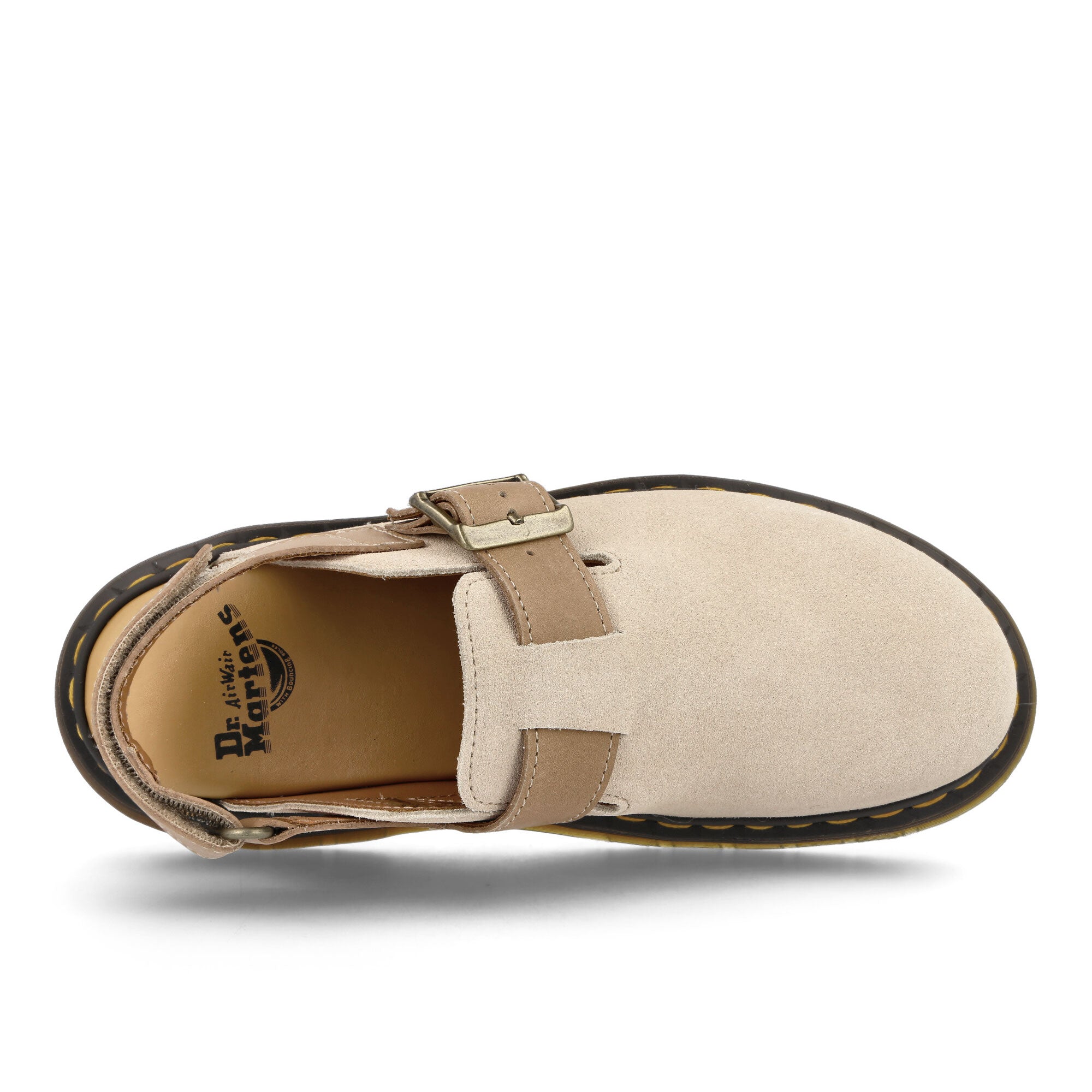 Dr. Martens Jorge II Slingback Parchmant Beige-Beige-E.H. Suede Carrara Slides, Sandals & Slippers Detailfoto | Overkill