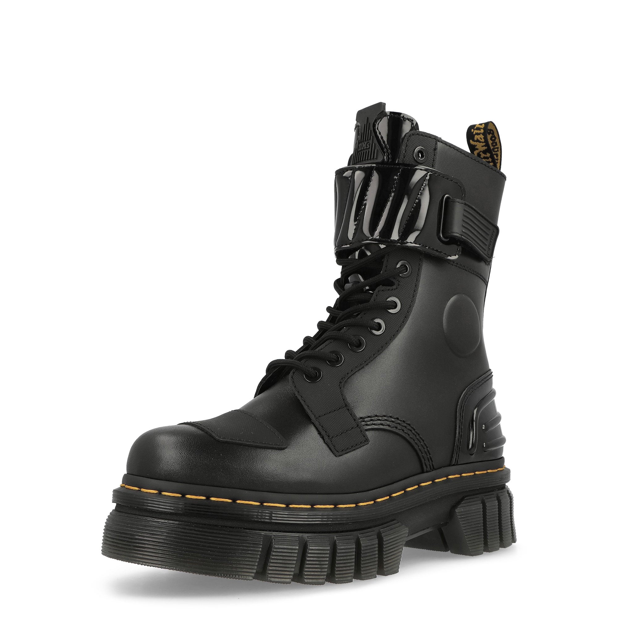 Dr. Martens Audrick 10i Boot Black Nappa Boots Close Up | Overkill