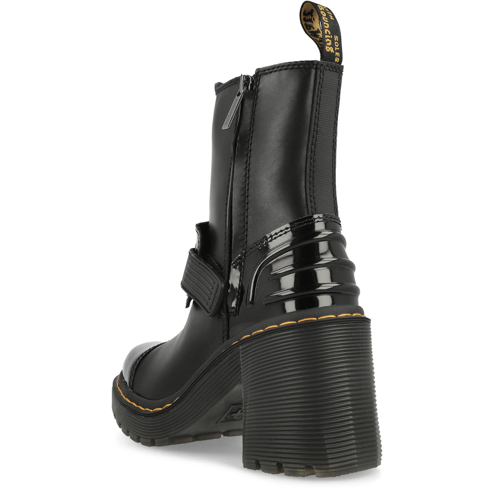 Dr. Martens Gaya Chelsea Boot Black Sendal + Soft Patent PU Boots Material | Overkill