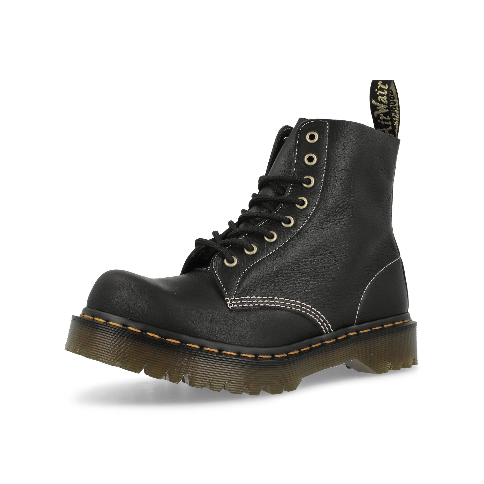 Dr. Martens 1460 Pascal Charcoal Grey Boots Close Up | Overkill