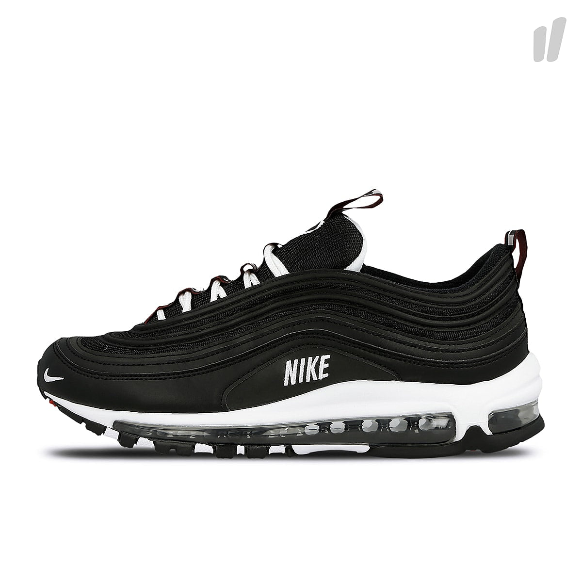 Nike air max 97 premium Black / White - Varsity Red Sneakers 312834 008 | Overkill