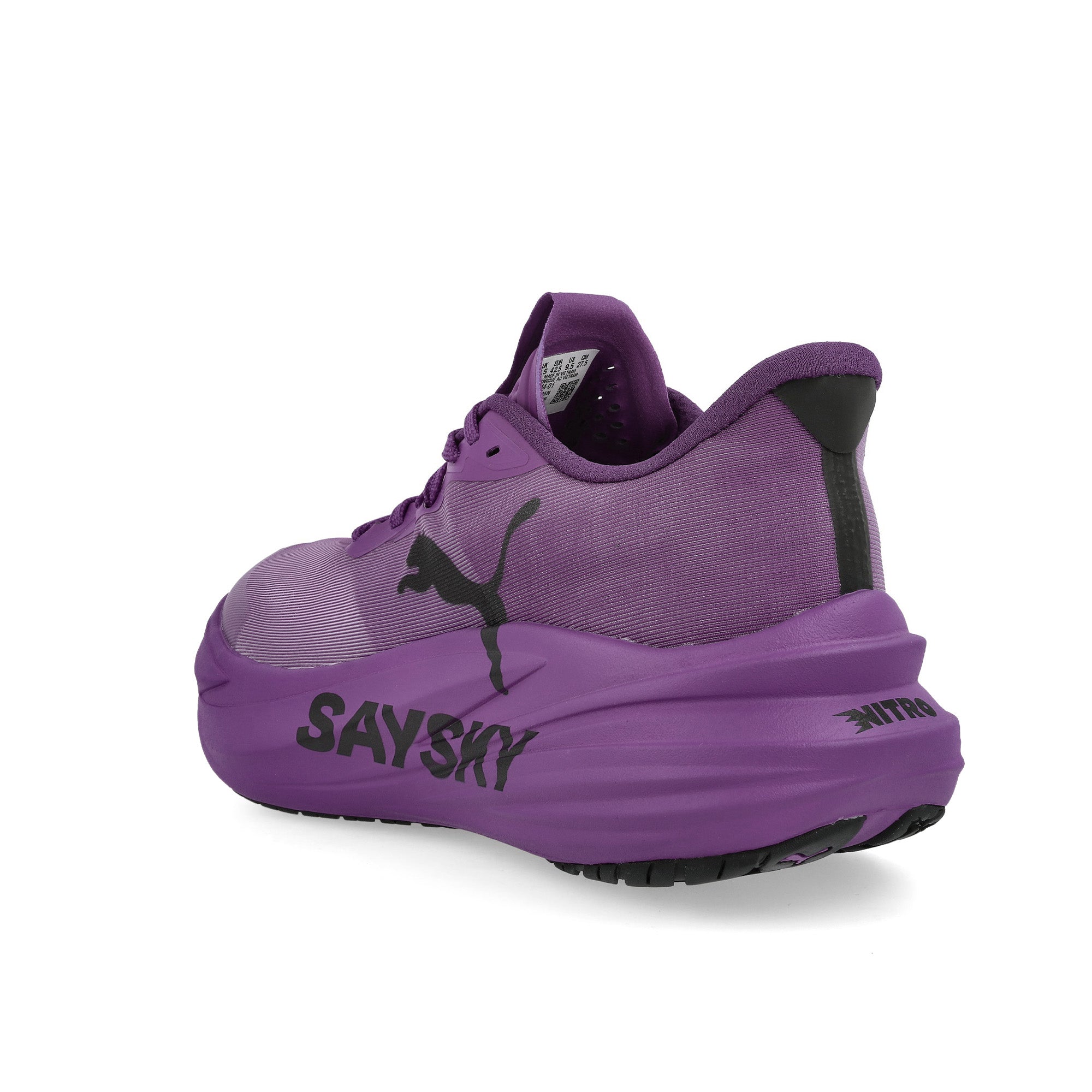 SAYSKY x Puma MagMax NITRO 2 Wns Ultra Purple - PUMA Black Low Top Sneakers 313945 01 Material | Overkill