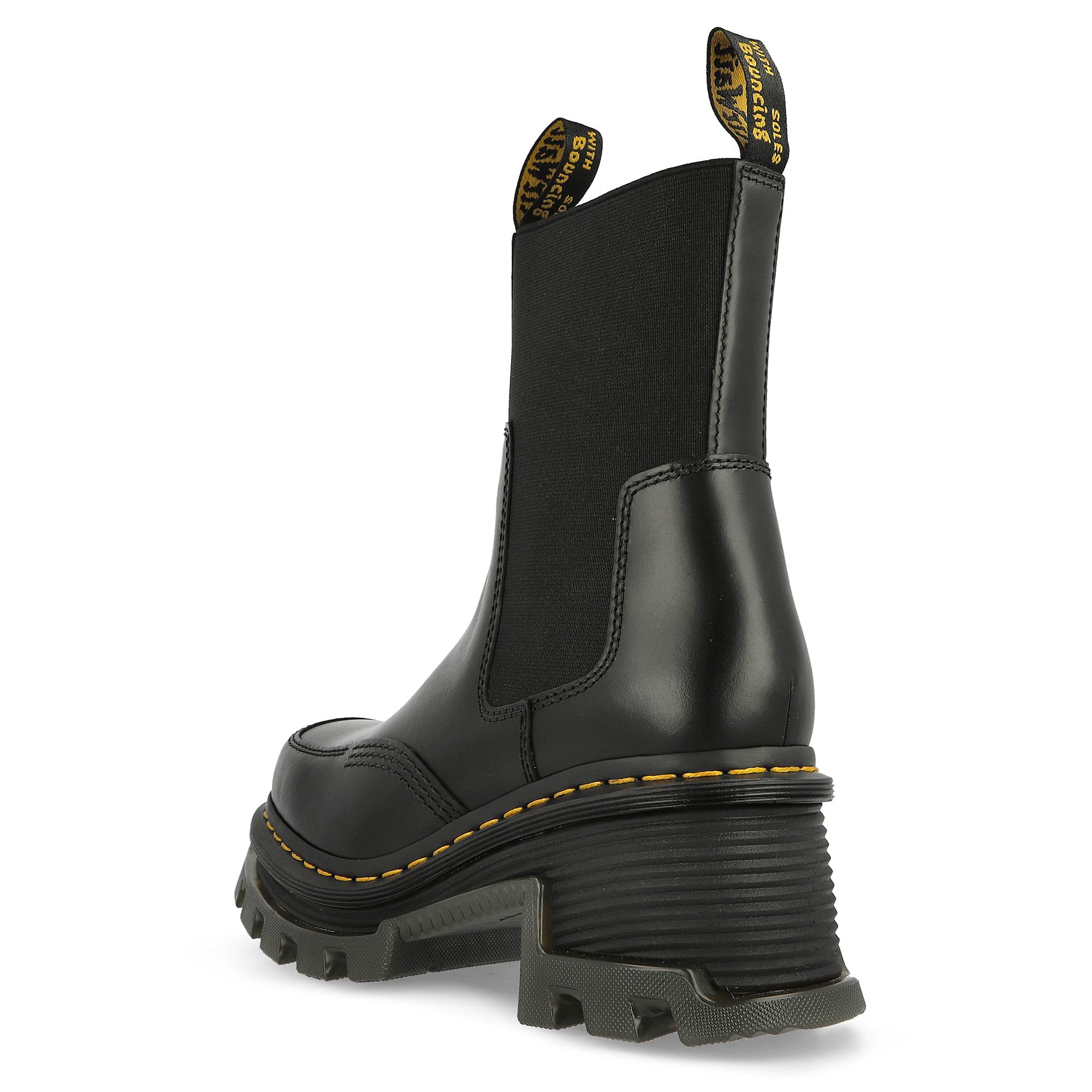 Dr. Martens Corran Chelsea Heeled Boots Black Atlas Boots Material | Overkill