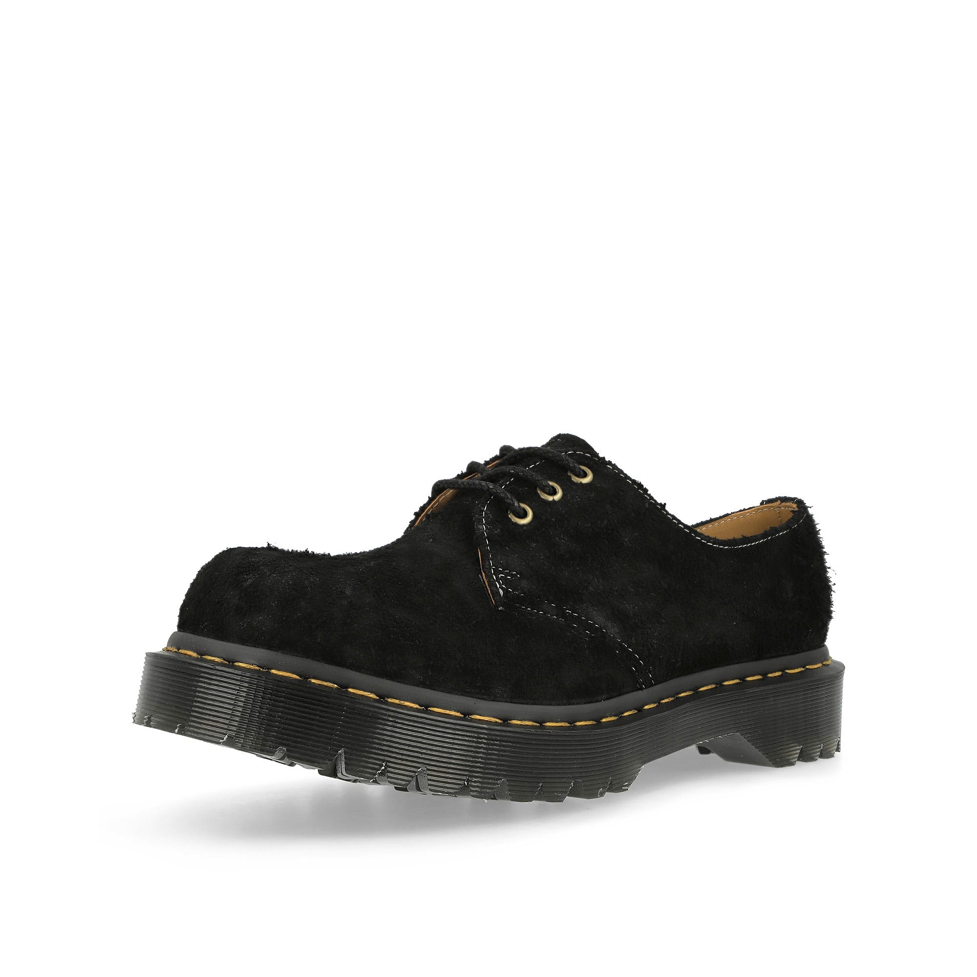 Dr. Martens 1461 Bex Emboss Suede Oxford Shoes Black Loafers & Lace ups Close Up | Overkill