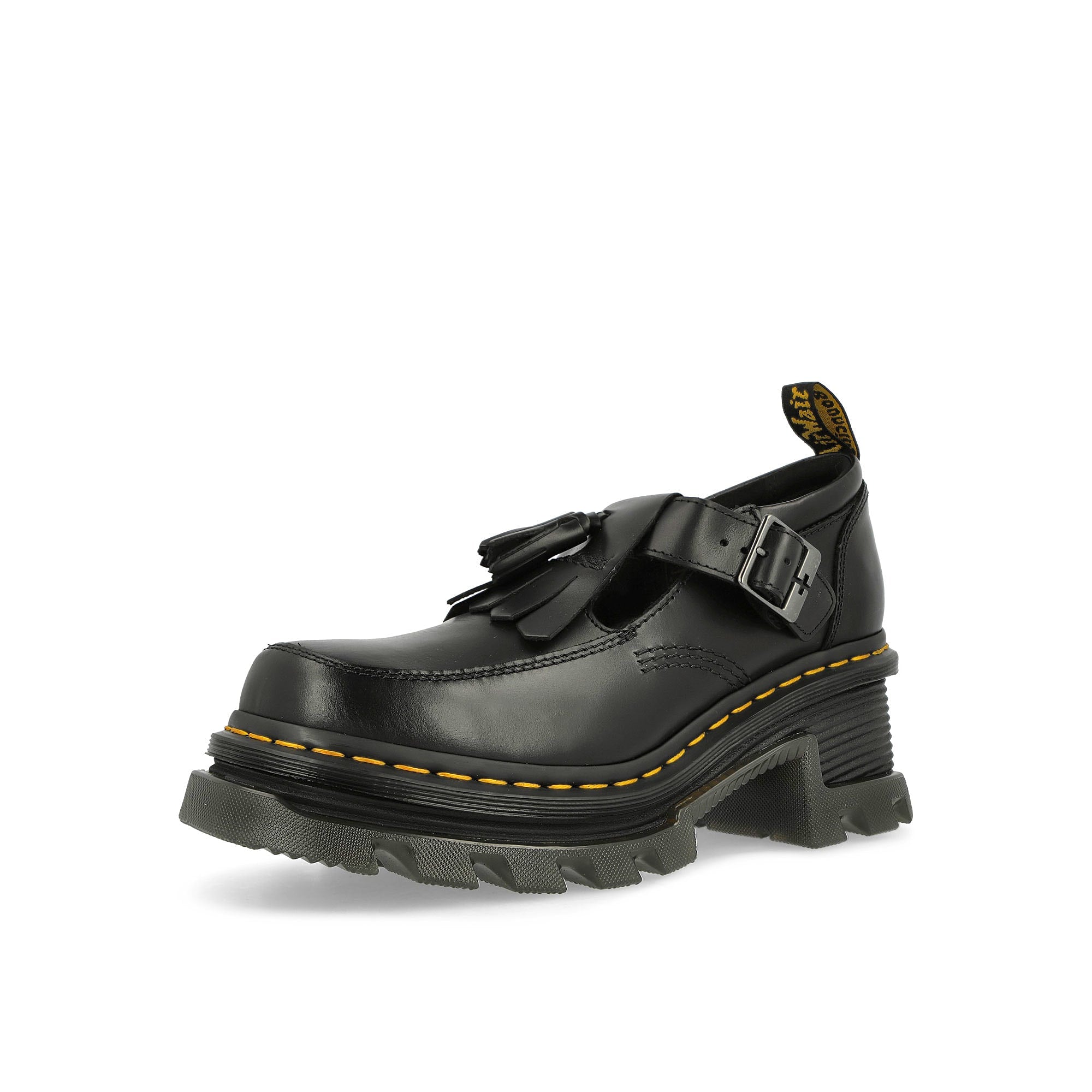 Dr. Martens Corran Mary Jane Heeled Shoes Black Atlas Loafers & Lace ups Close Up | Overkill