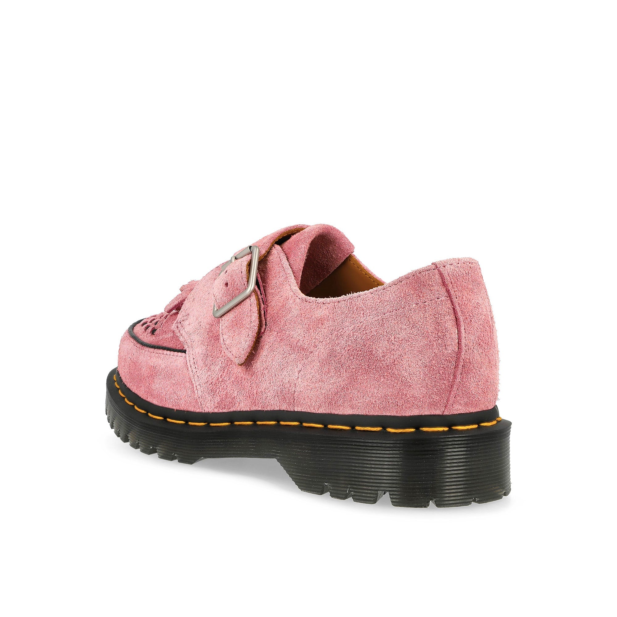 Dr. Martens Ramsey Monk KLT Creeper Fondant Pink Desert Oasis Suede Loafers & Lace ups Material | Overkill