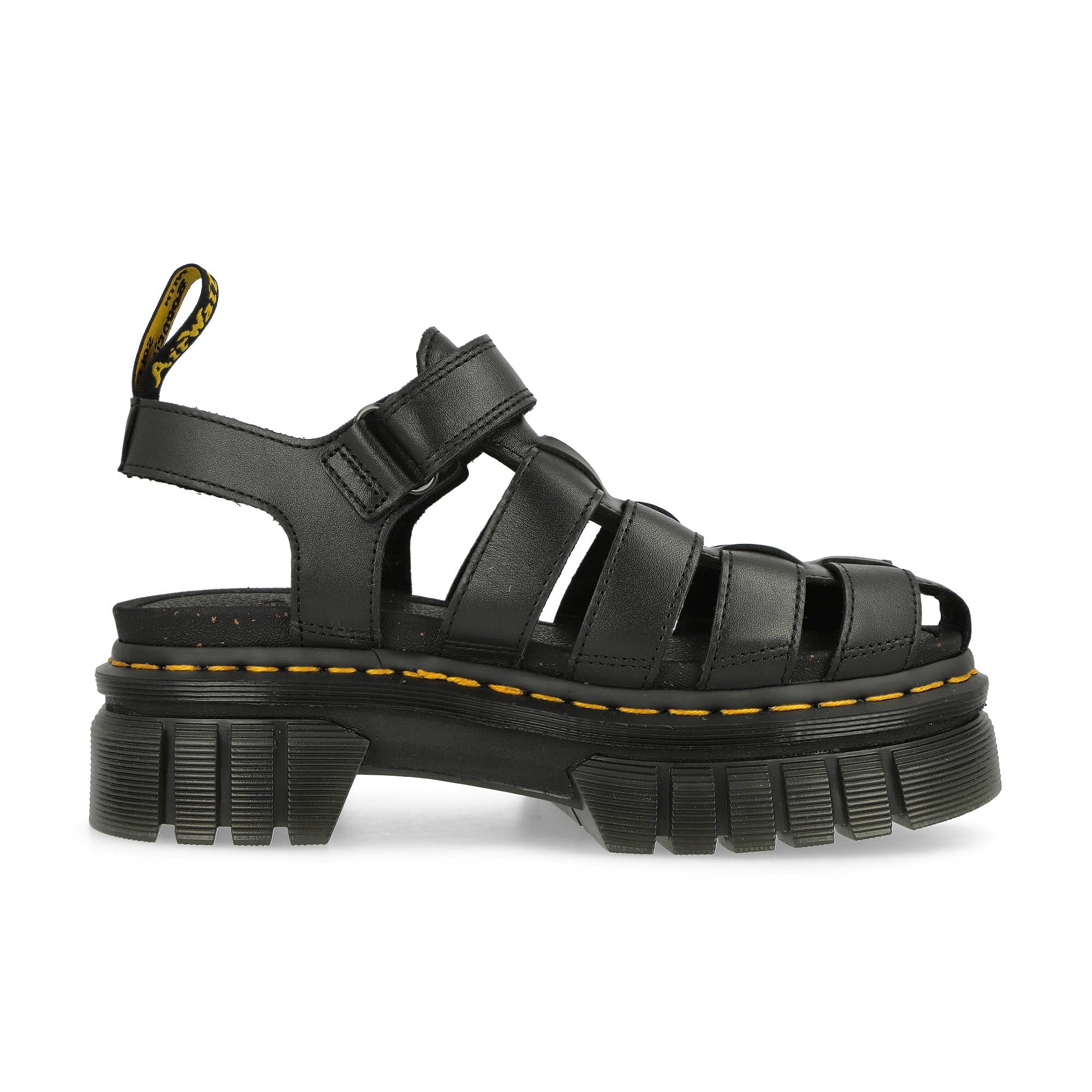 Dr. Martens Ricki Fisherman Sandals Black Nappa Lux Slides, Sandals & Slippers Silhouette | Overkill