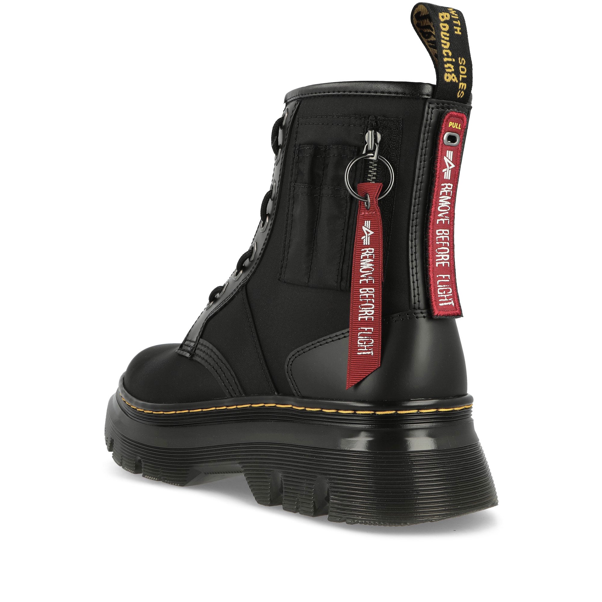 Dr. Martens Alpha Industries x Dr. Martens Tarik Black Boots Material | Overkill