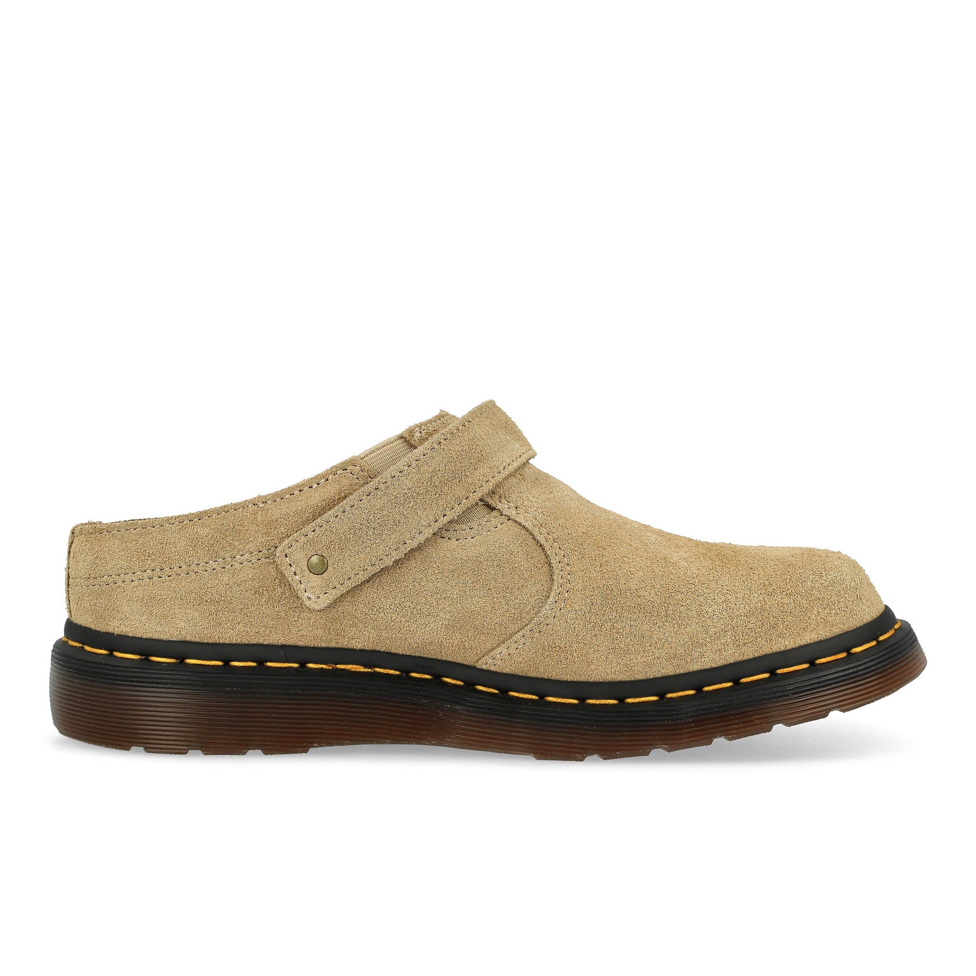 Dr. Martens Isham Mules Parchment Beige Desert Oasis Suede Slides, Sandals & Slippers Silhouette | Overkill