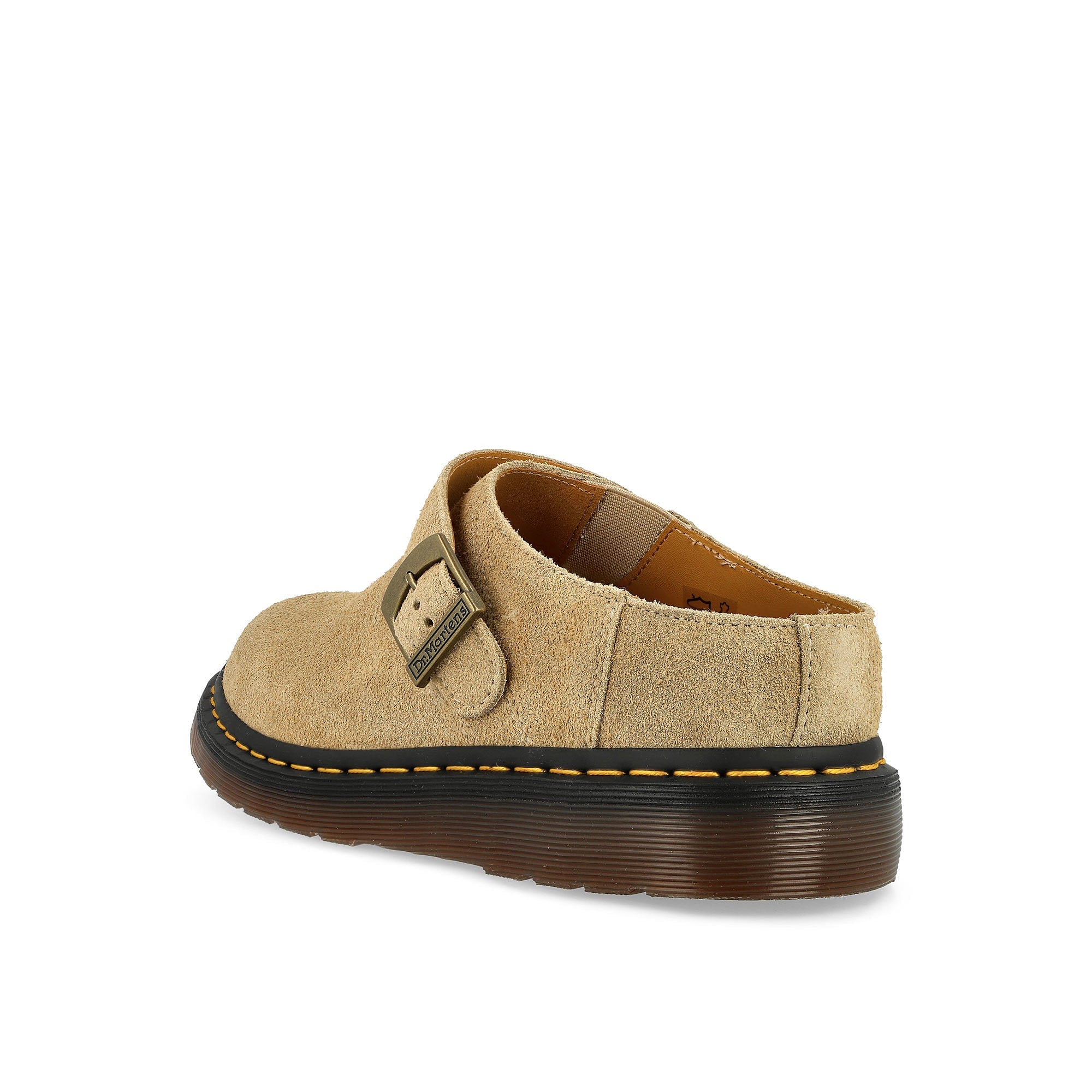 Dr. Martens Isham Mules Parchment Beige Desert Oasis Suede Slides, Sandals & Slippers Material | Overkill