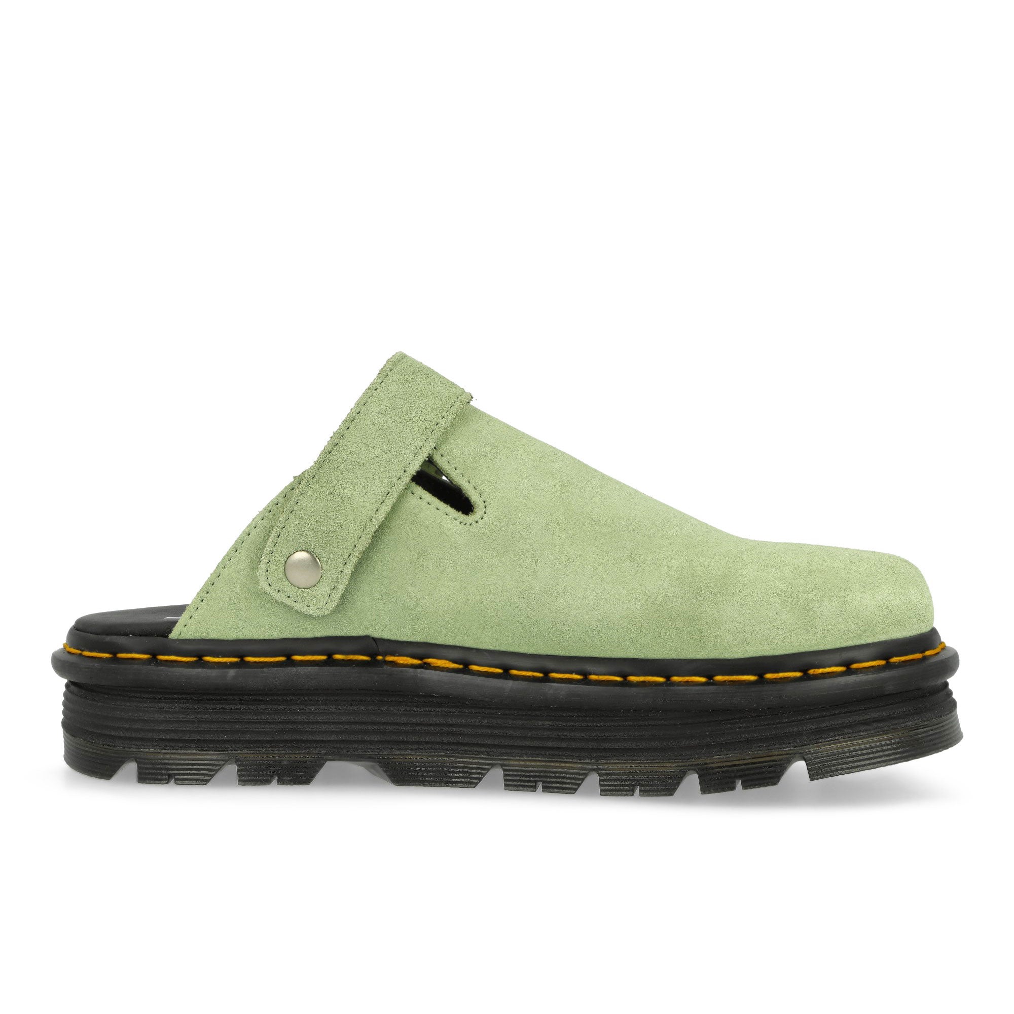 Dr. Martens Zebzag Mule Suede Sage Green Slides, Sandals & Slippers Silhouette | Overkill