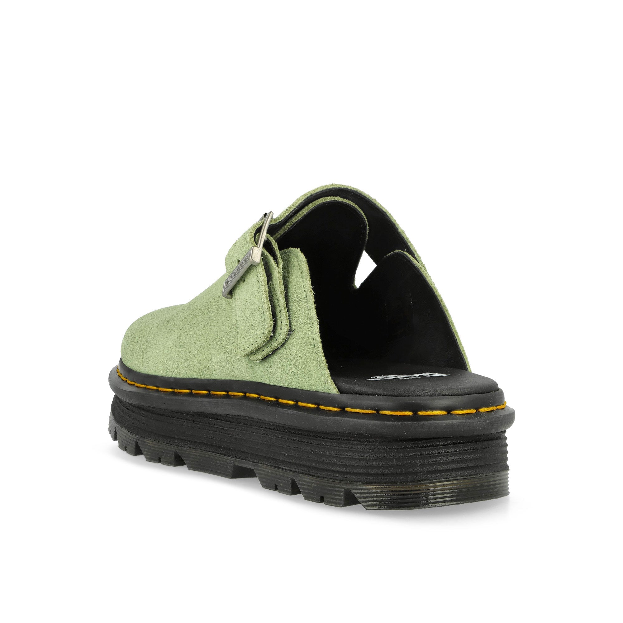 Dr. Martens Zebzag Mule Suede Sage Green Slides, Sandals & Slippers Material | Overkill