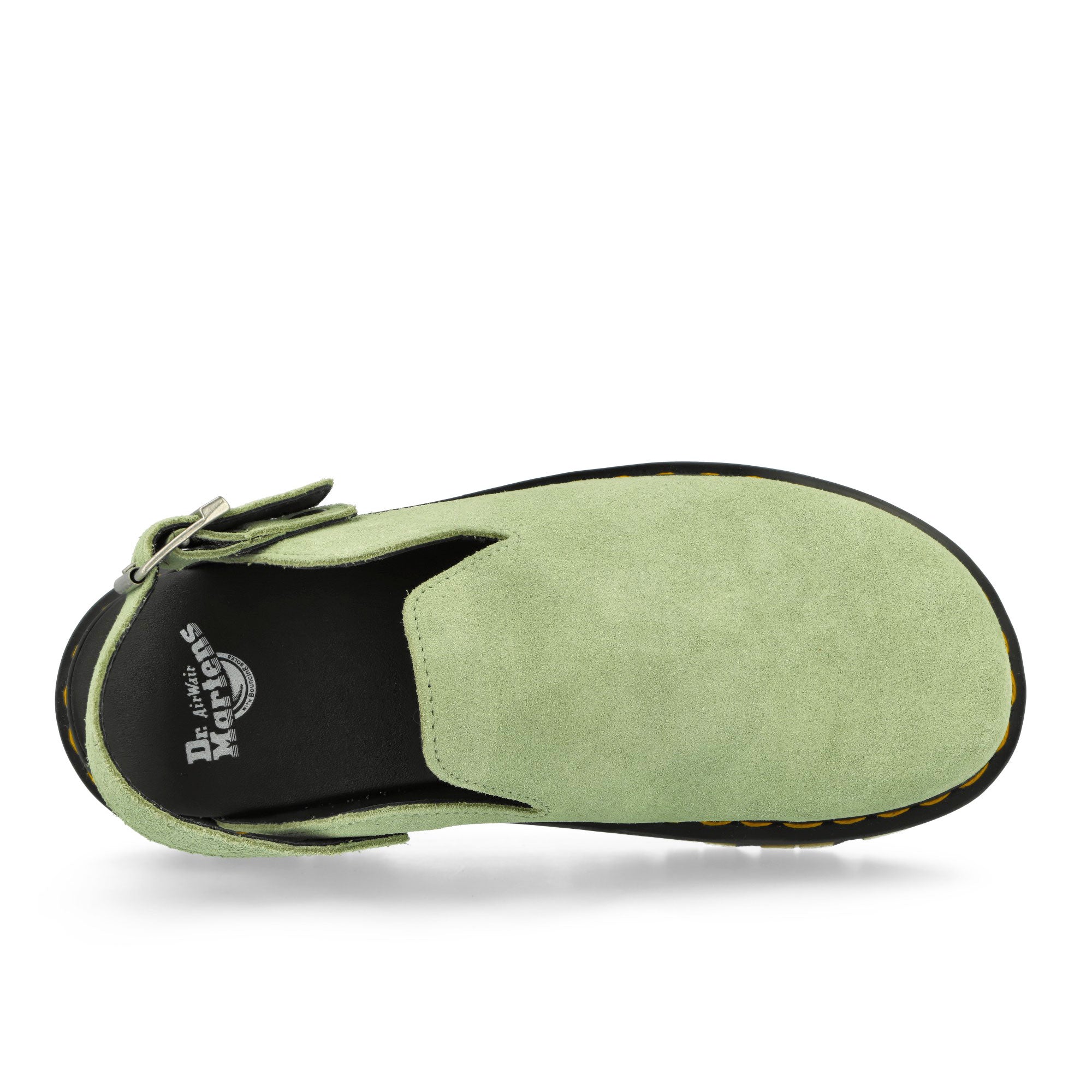 Dr. Martens Zebzag Mule Suede Sage Green Slides, Sandals & Slippers Detailfoto | Overkill