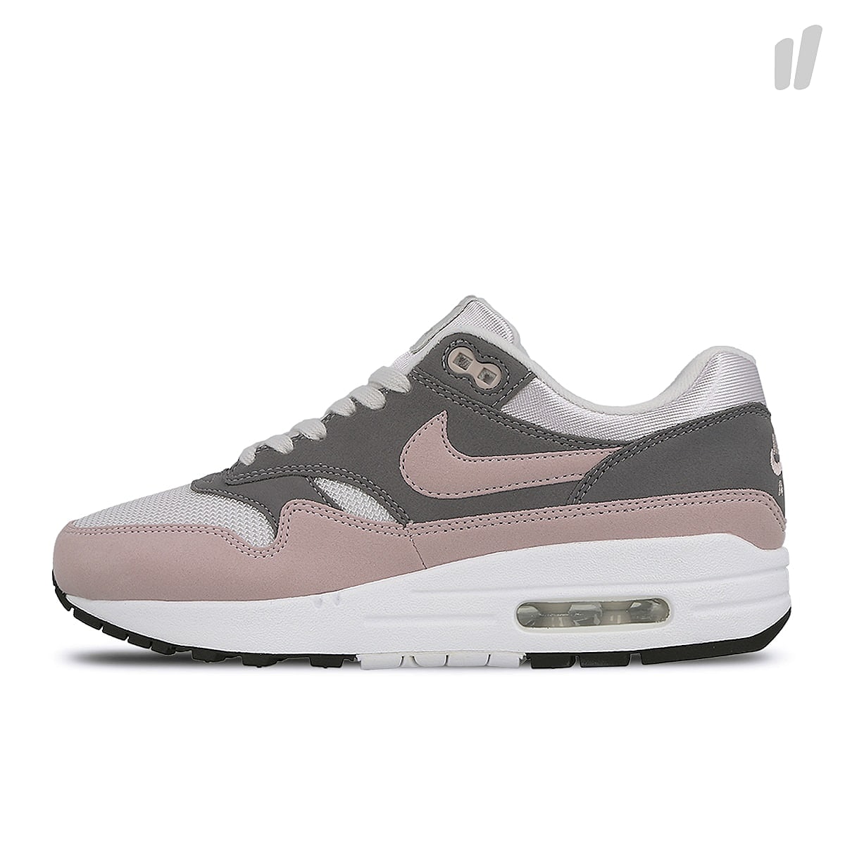 Nike wmns air max 1 Vast Grey-Particle Rose - Gunsmoke - Black Low Top Sneakers 319986 032 | Overkill