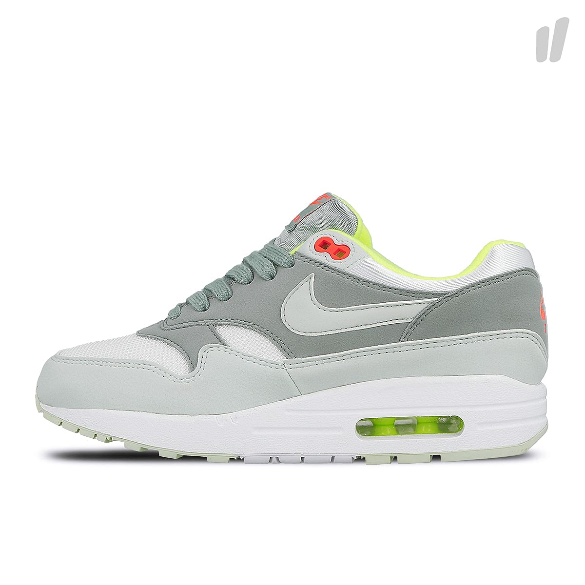 Nike wmns air max 1 White / Barely Grey - Light Pumice - Volt Low Top Sneakers 319986 107 | Overkill