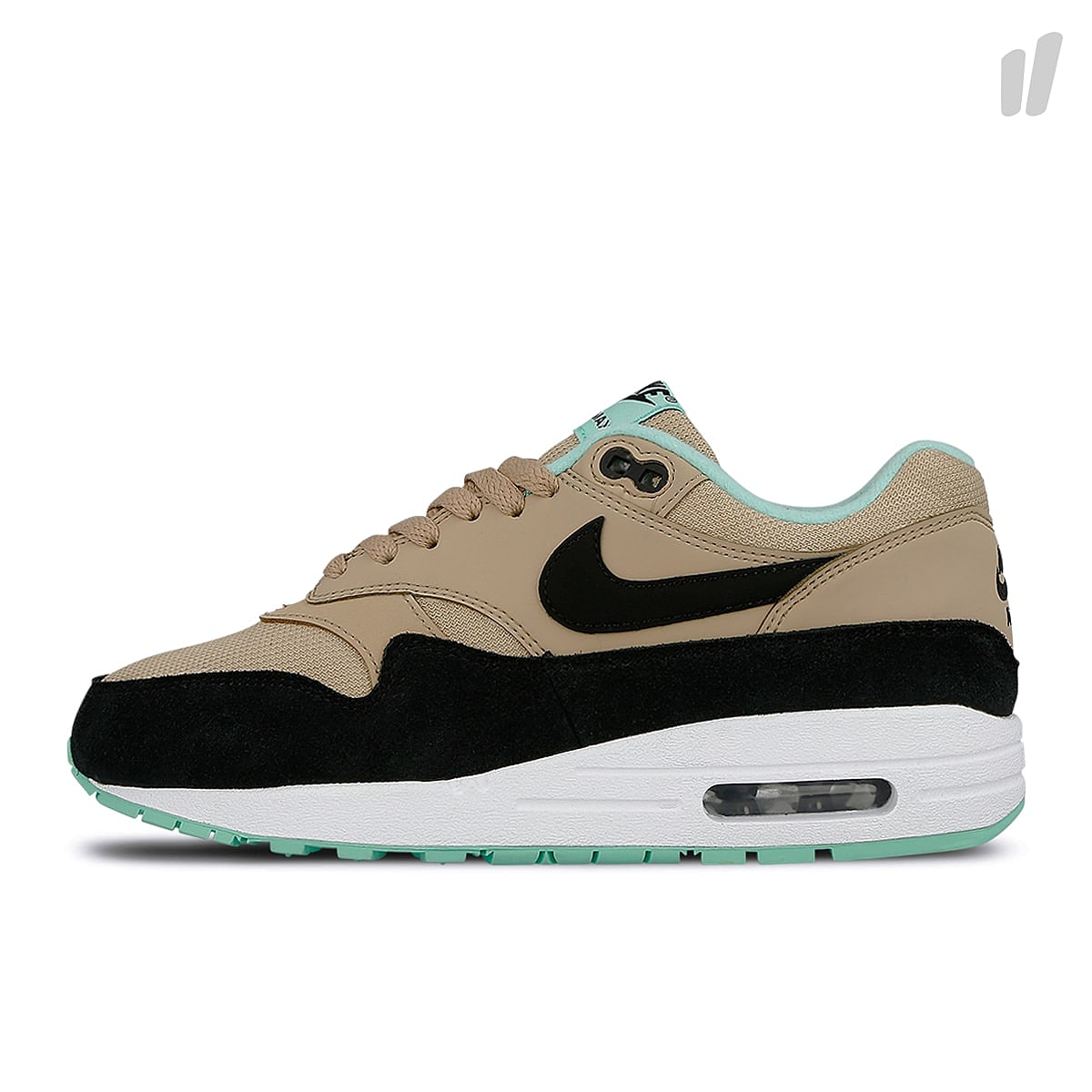 Nike wmns air max 1 Desert-Black - Green Glow - White Low Top Sneakers 319986 206 | Overkill