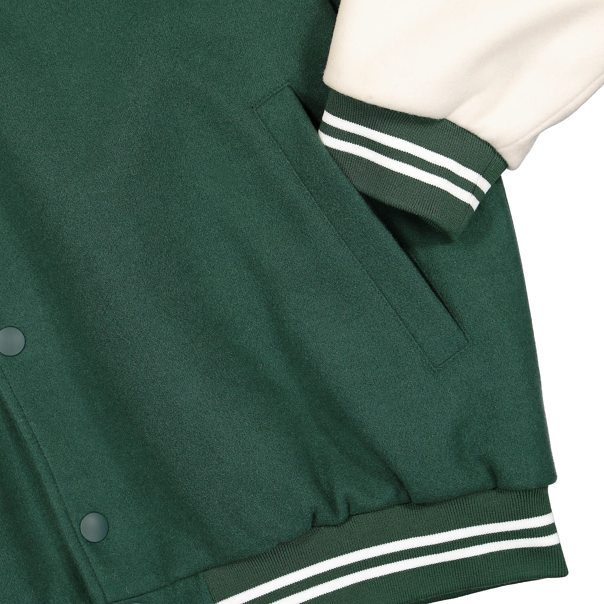 Bel-Air Athletics BAA 5000% Varsity Jacket Chalk White / Ivy Bomber & Varsity Jackets Detailfoto | Overkill