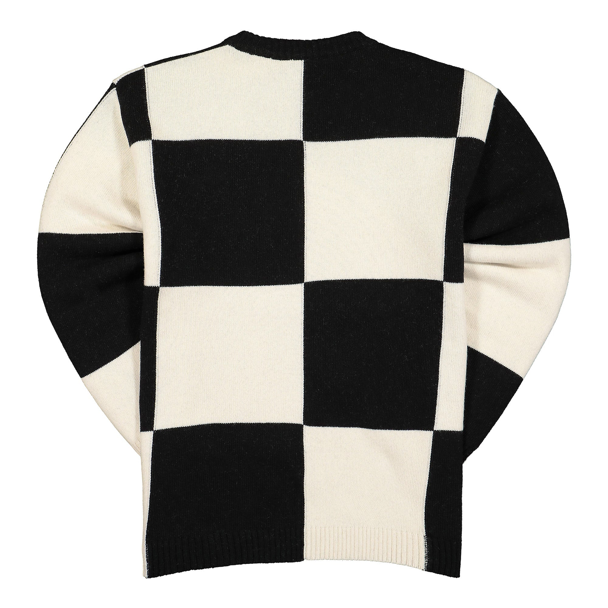 Bel-Air Athletics Colour Block Intarsia Knit Sweater Vintage Black / Notebook White Sweatshirts Material | Overkill