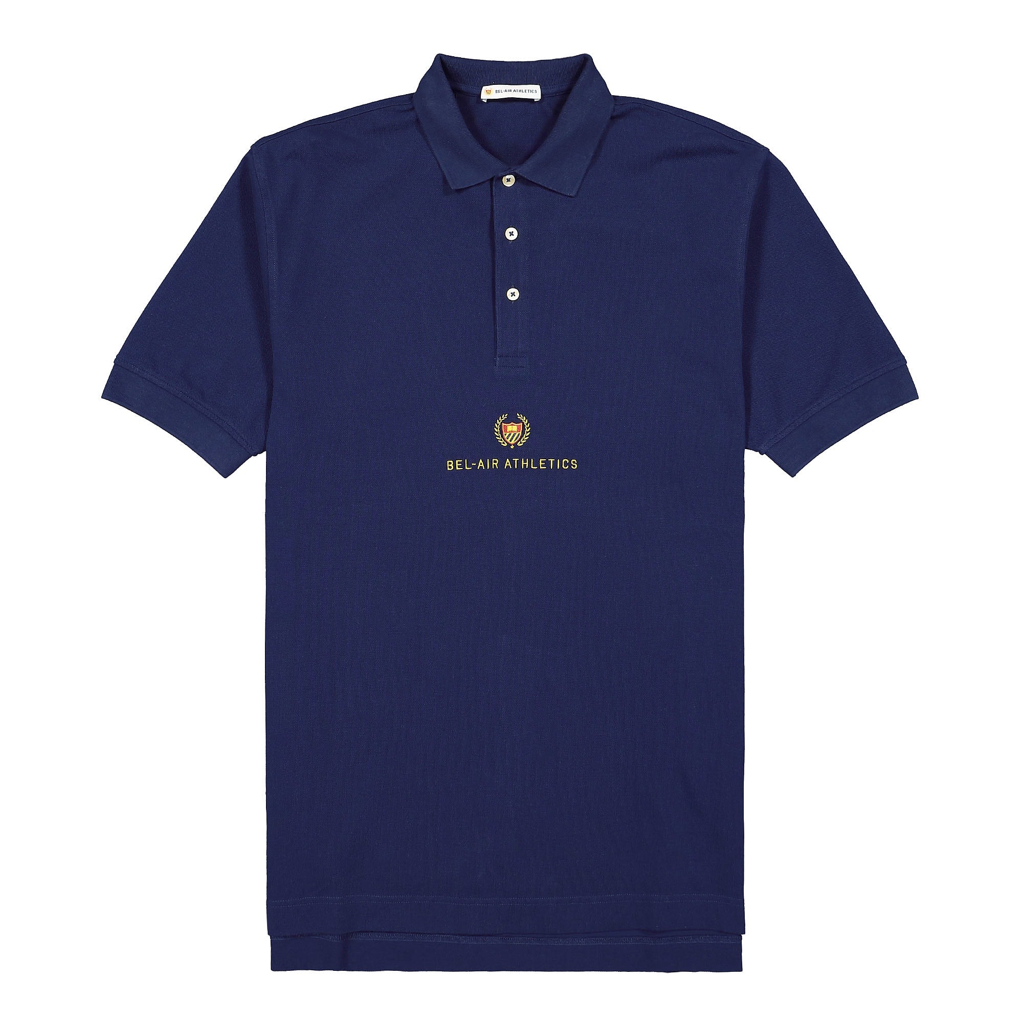 Bel-Air Athletics Academy Crest Polo Shirt Bel-Air Blue Polo Shirts 31BELM702 | Overkill