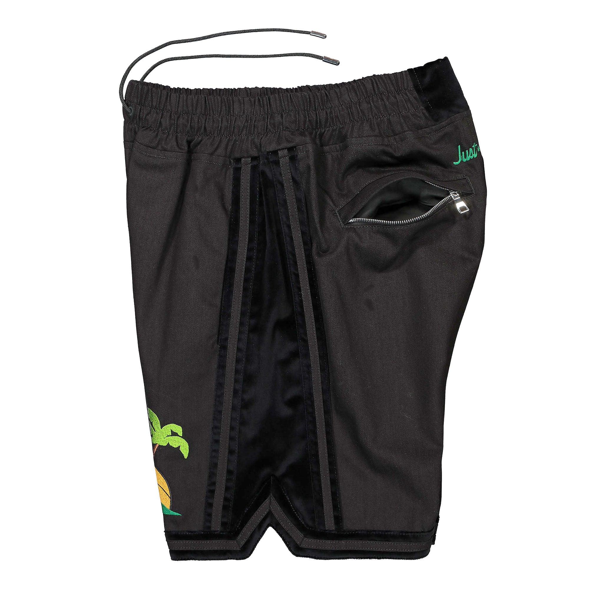 Just Don Cotton Twill Short Black Shorts Close-up | Overkill