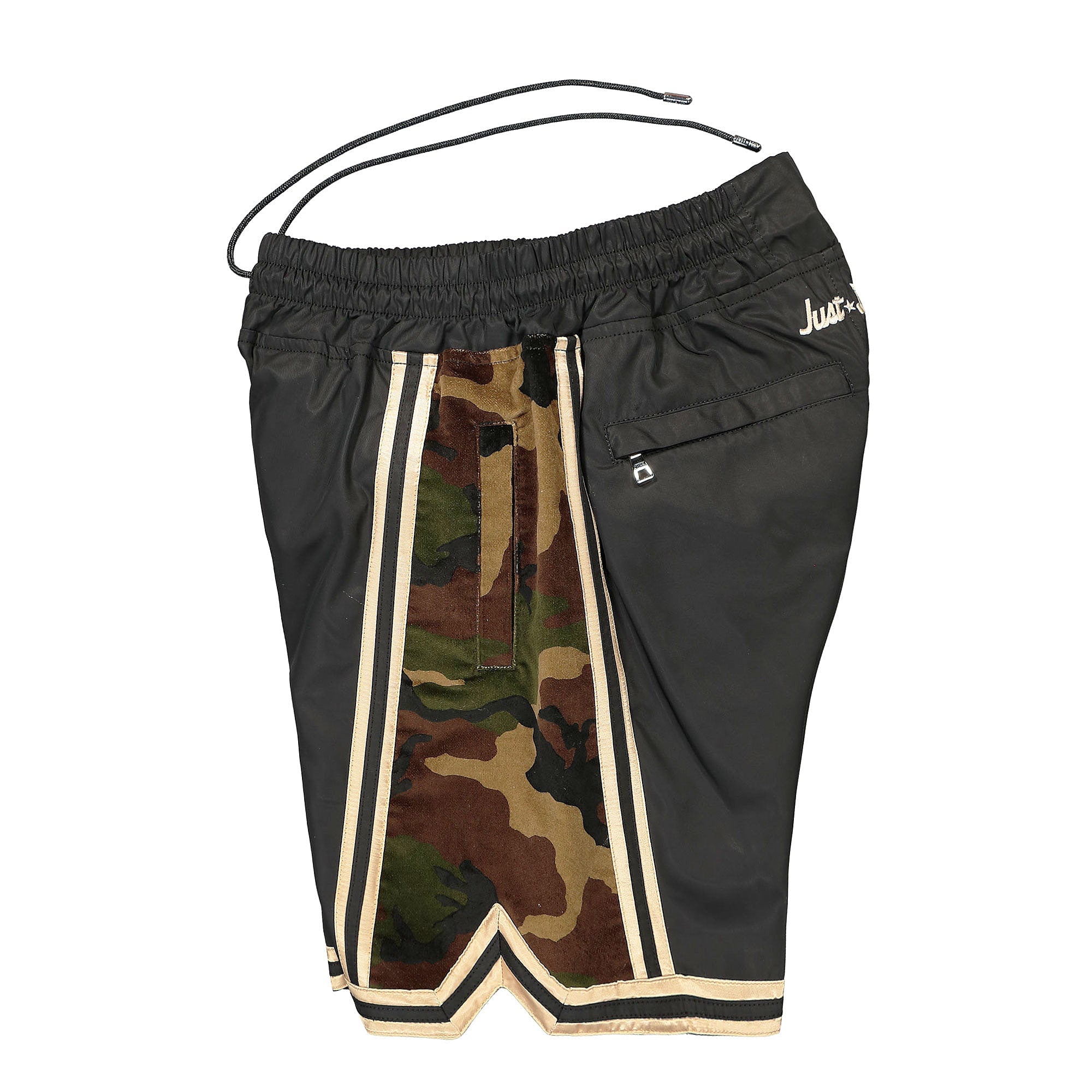 Just Don Memory Taffetas Short Black / Camouflage Shorts Close-up | Overkill