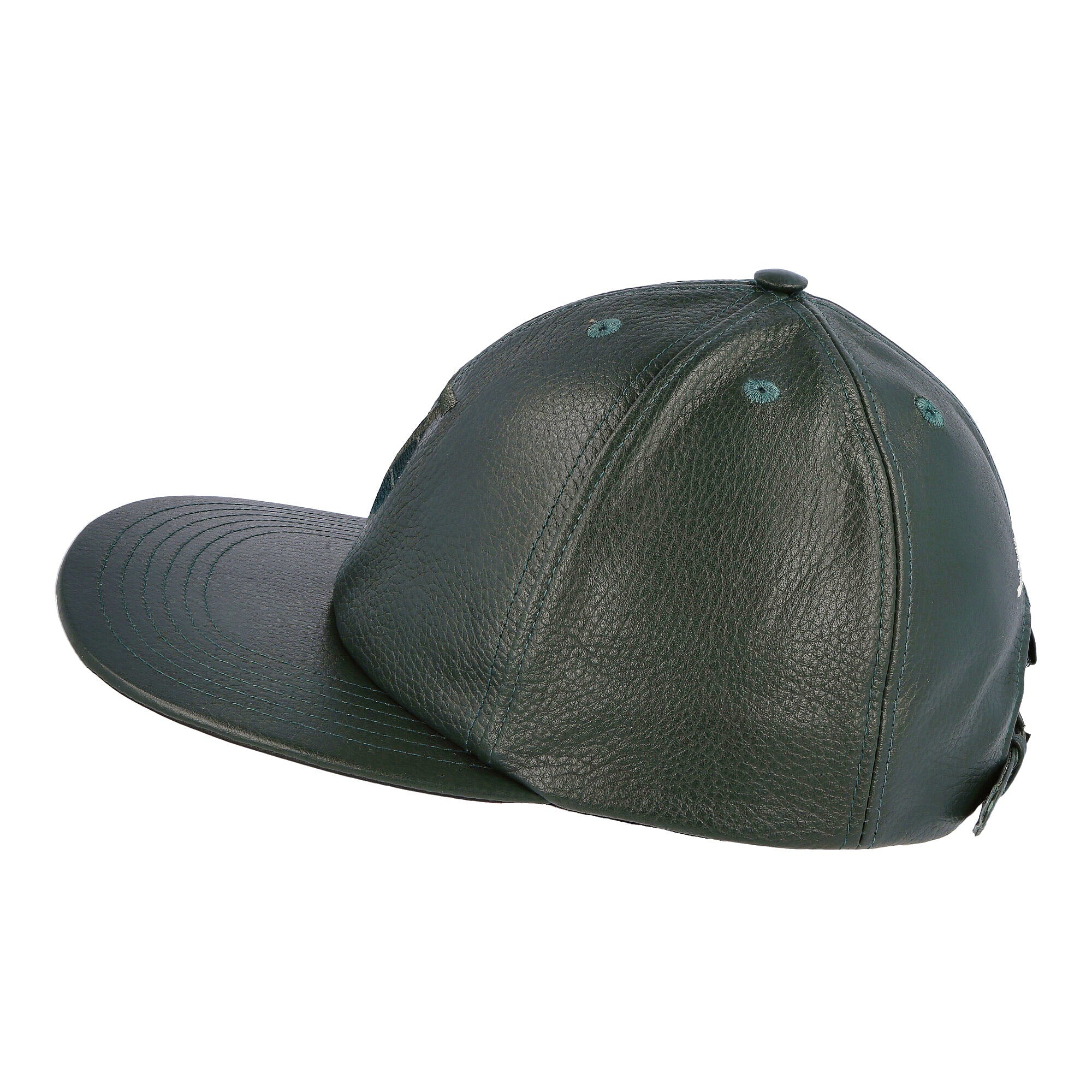 Just Don Leather Cap Green Caps Material | Overkill