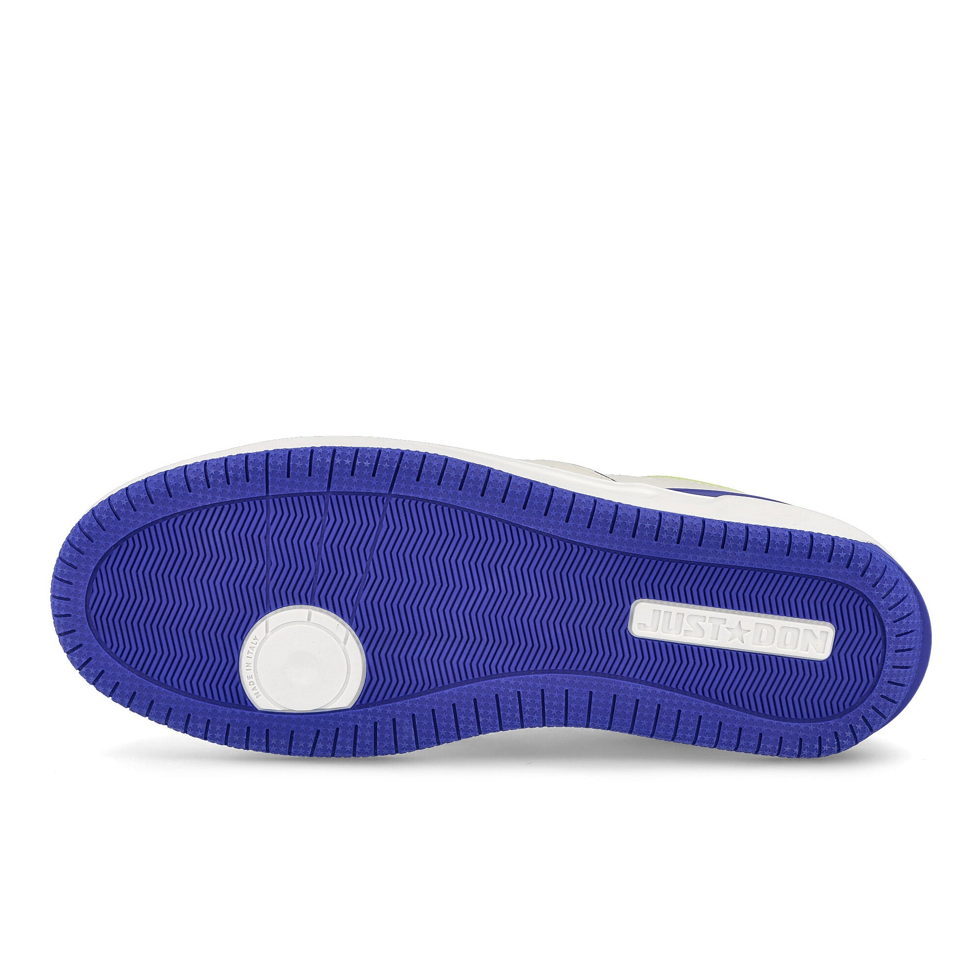 Just Don tennis courtside mid White-Blue-Neon Sneakers Detail View 1 | Overkill