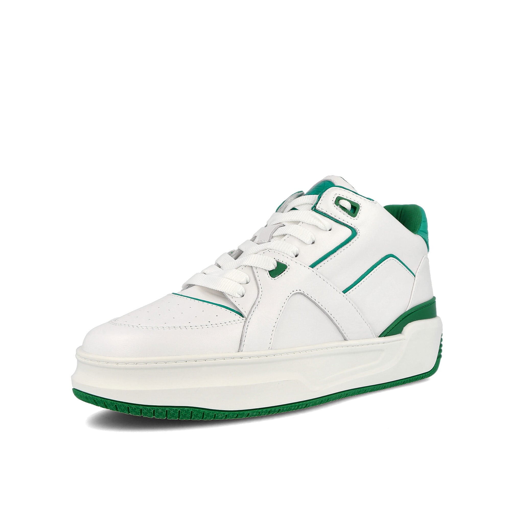 Just Don courtside lo White-Green Sneakers Close Up | Overkill