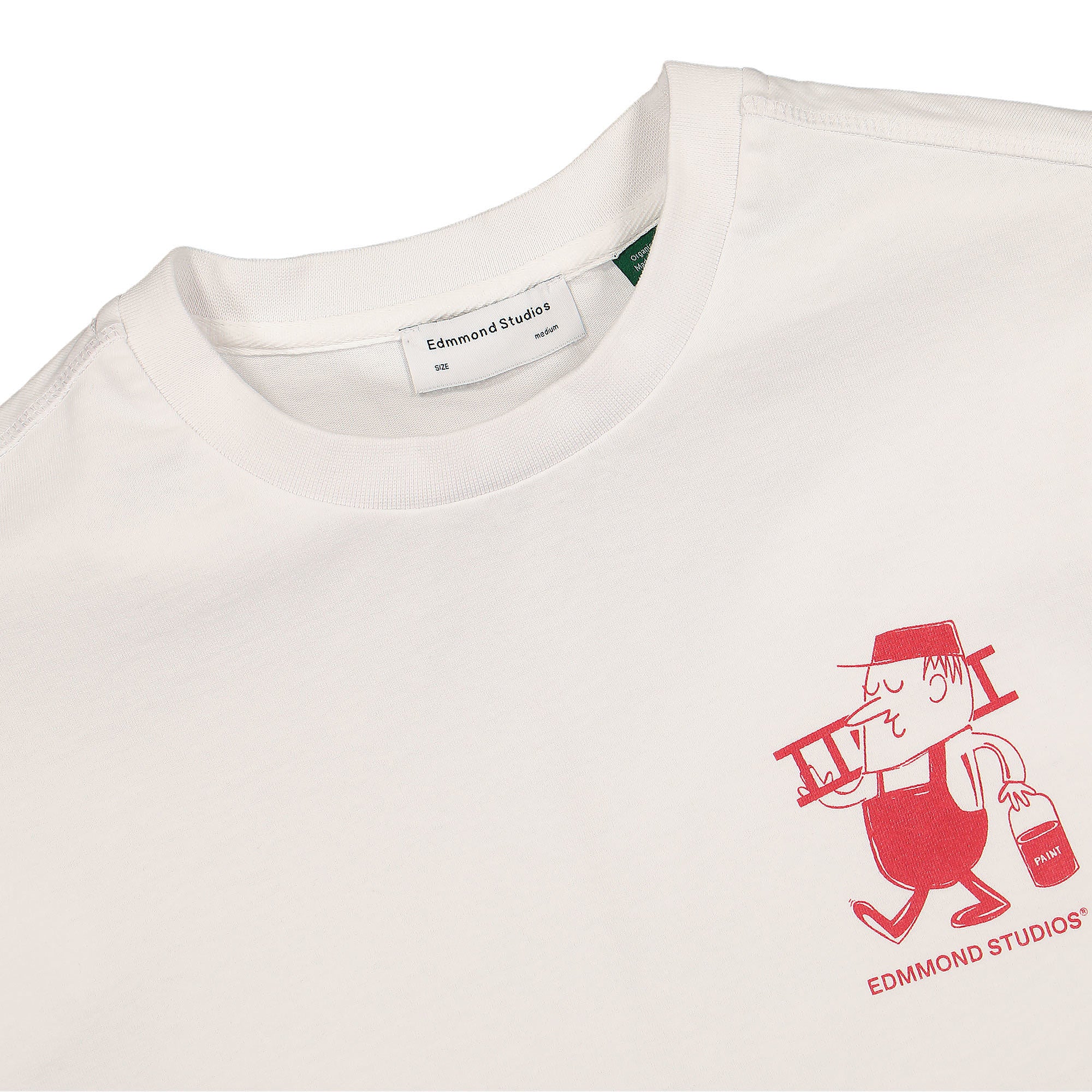 Edmmond Studios Paints & Hardware T-Shirt Plain White T-Shirts Close-up | Overkill
