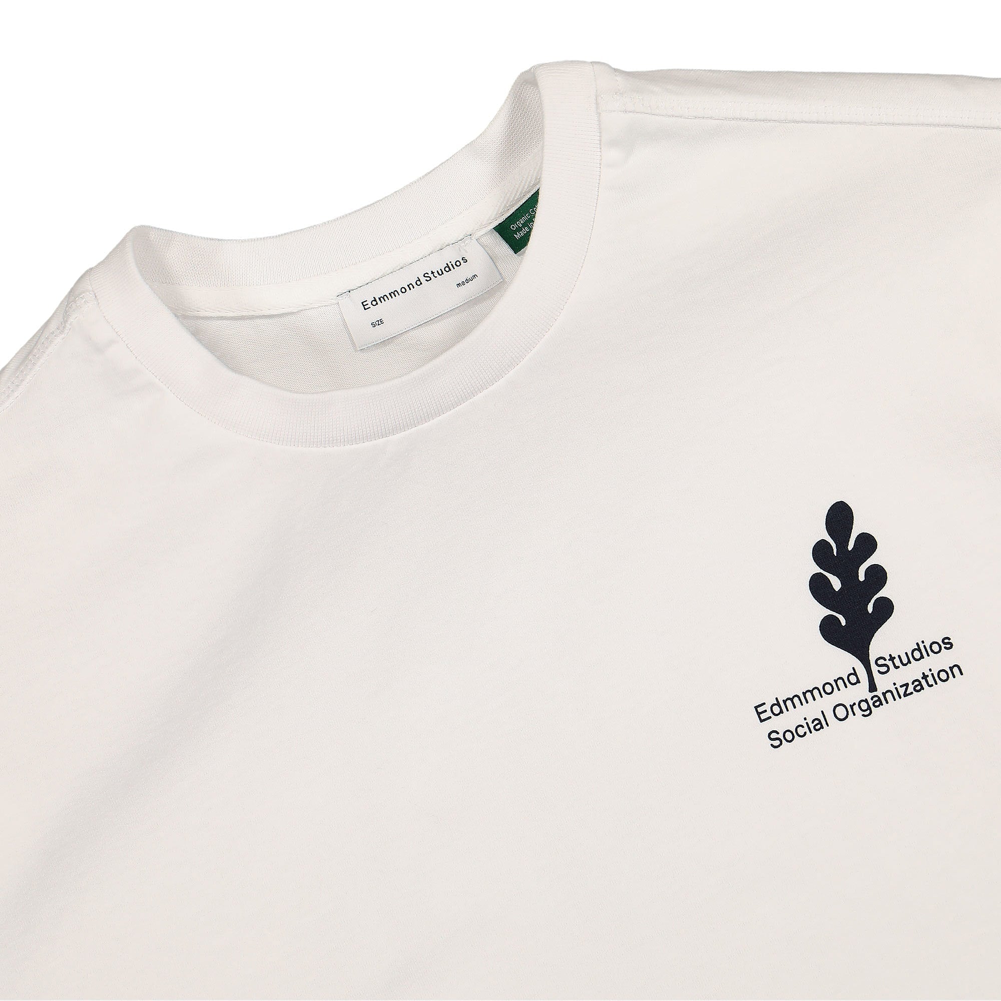 Edmmond Studios Lake T-Shirt Plain White T-Shirts Close-up | Overkill