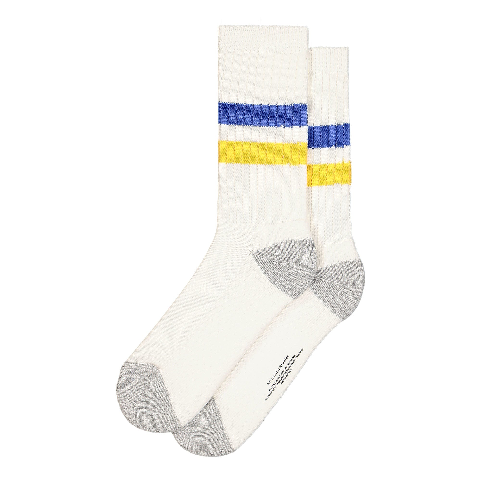 Edmmond Studios Daily Optimism Socks Plain White Socks 321-94-02000 | Overkill