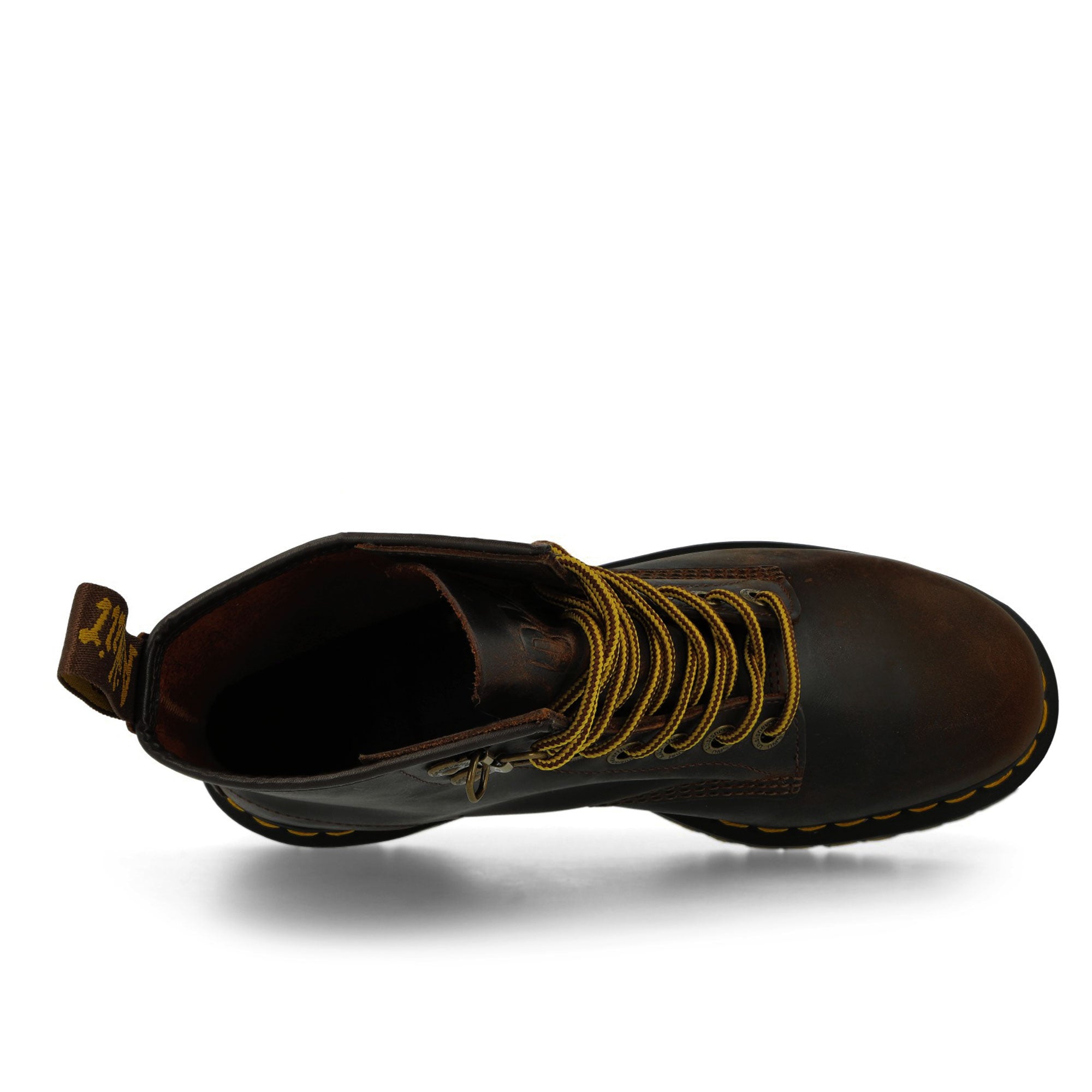 Dr. Martens 1460 Waxed Full Grain Chestnut Brown Boots Detail View 1 | Overkill