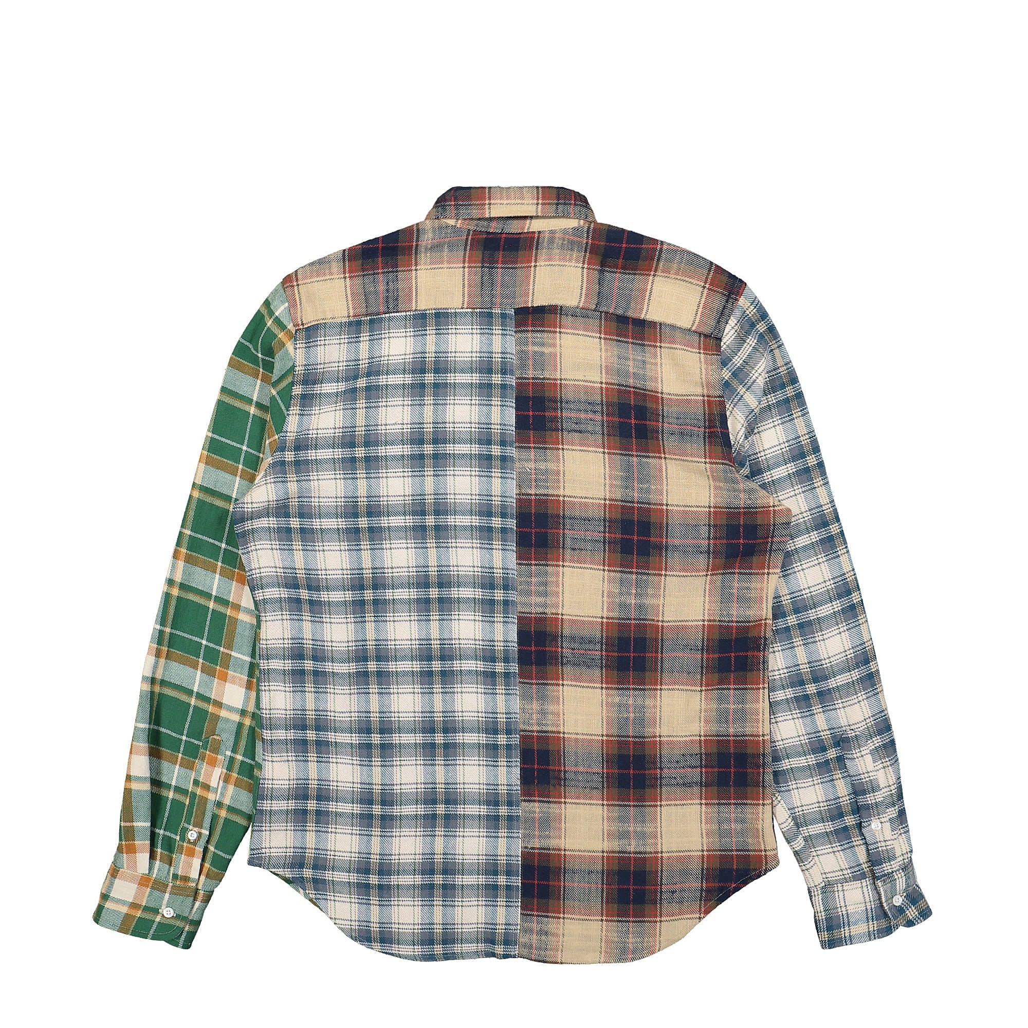 Edmmond Studios Check Block Shirt Plain Green Shirts Material | Overkill