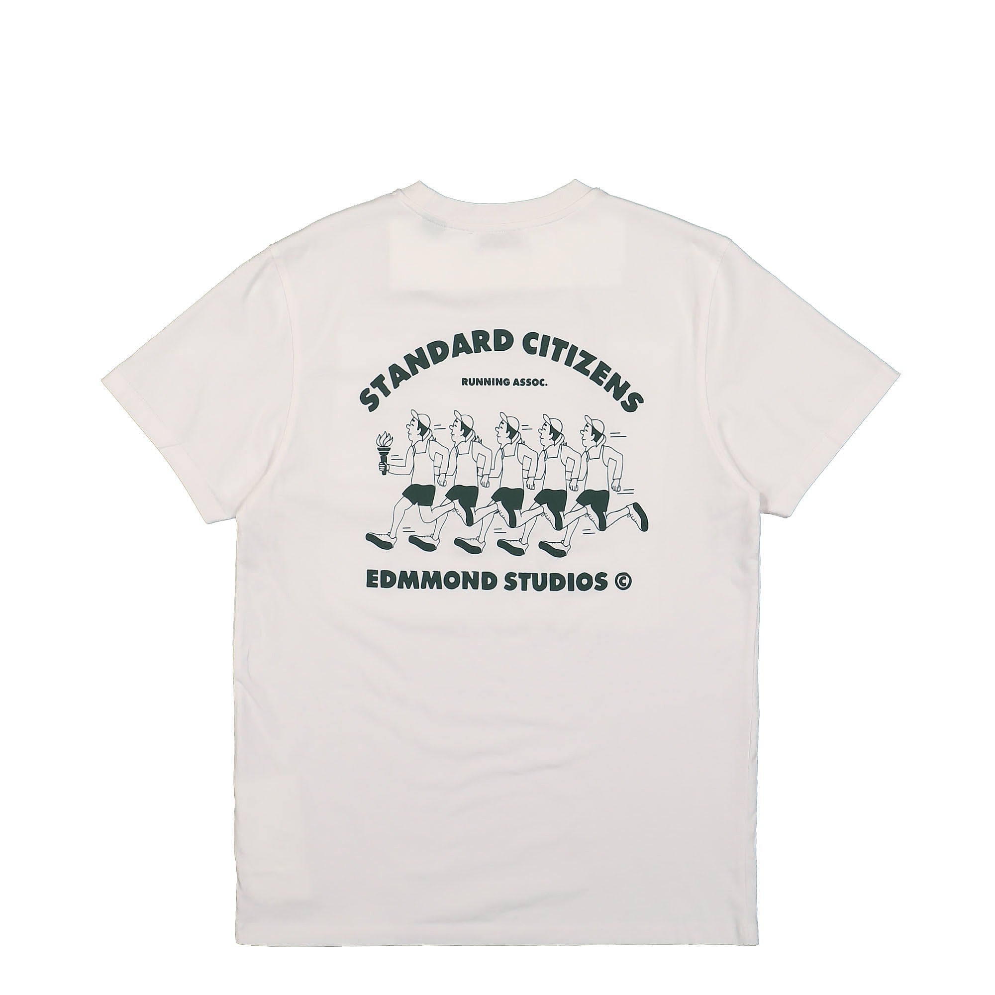 Edmmond Studios Running Association T-Shirt Plain White T-Shirts Close-up | Overkill