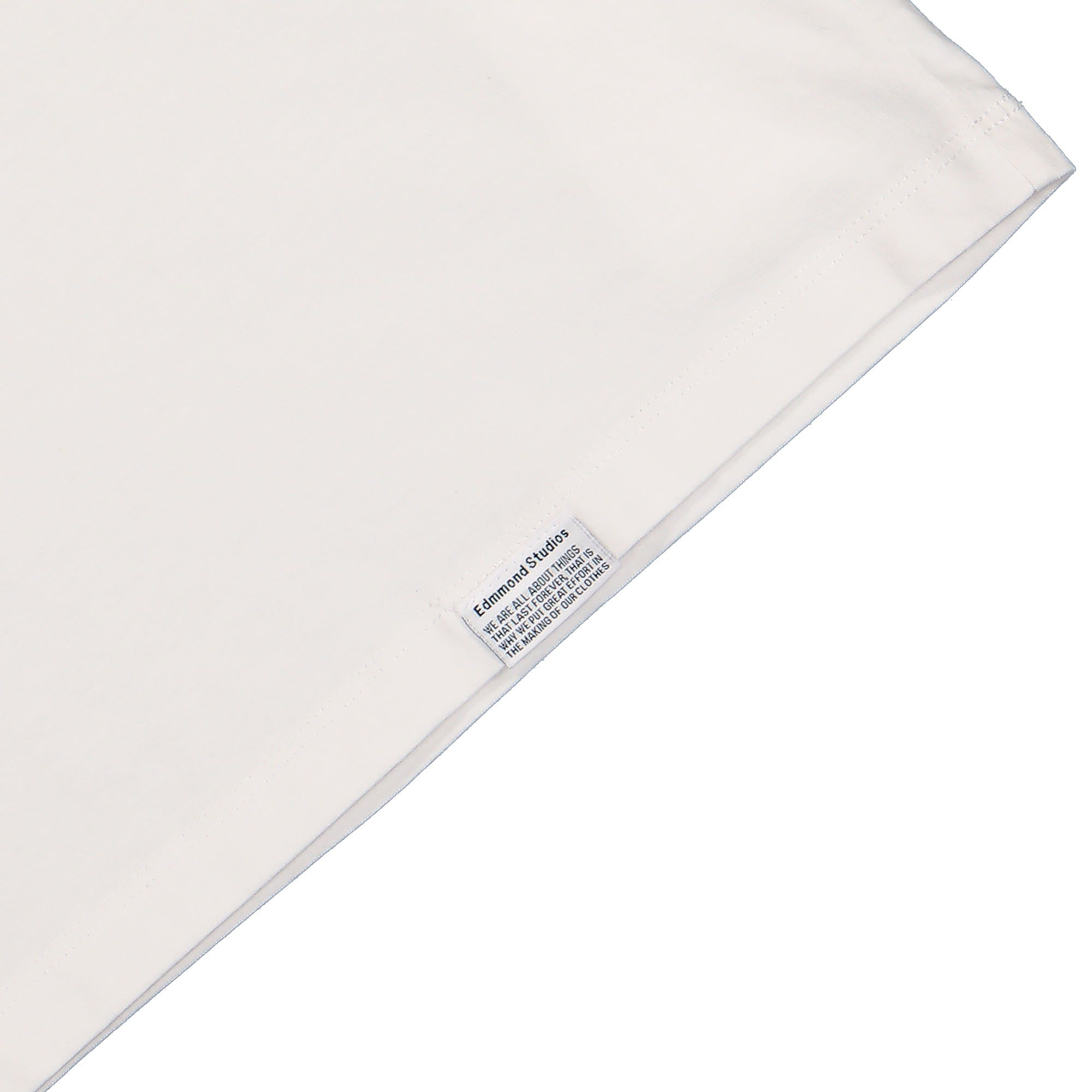 Edmmond Studios Rise T-Shirt Plain White T-Shirts Detailfoto | Overkill