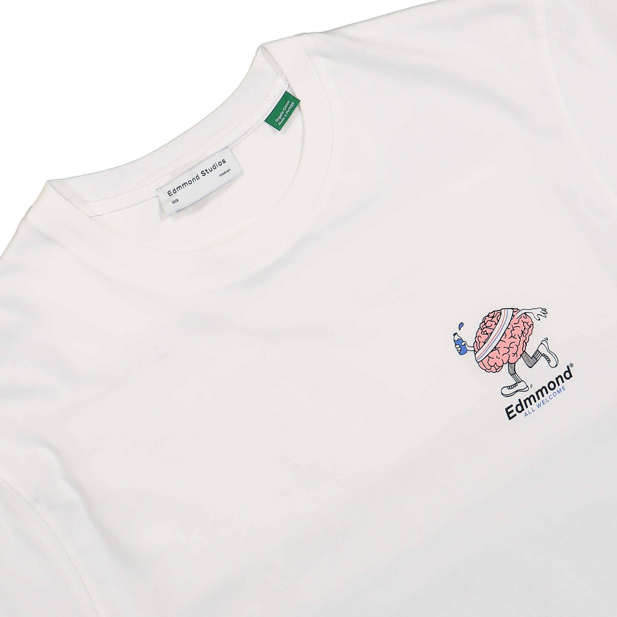 Edmmond Studios Brain First T-Shirt Plain White T-Shirts Material | Overkill