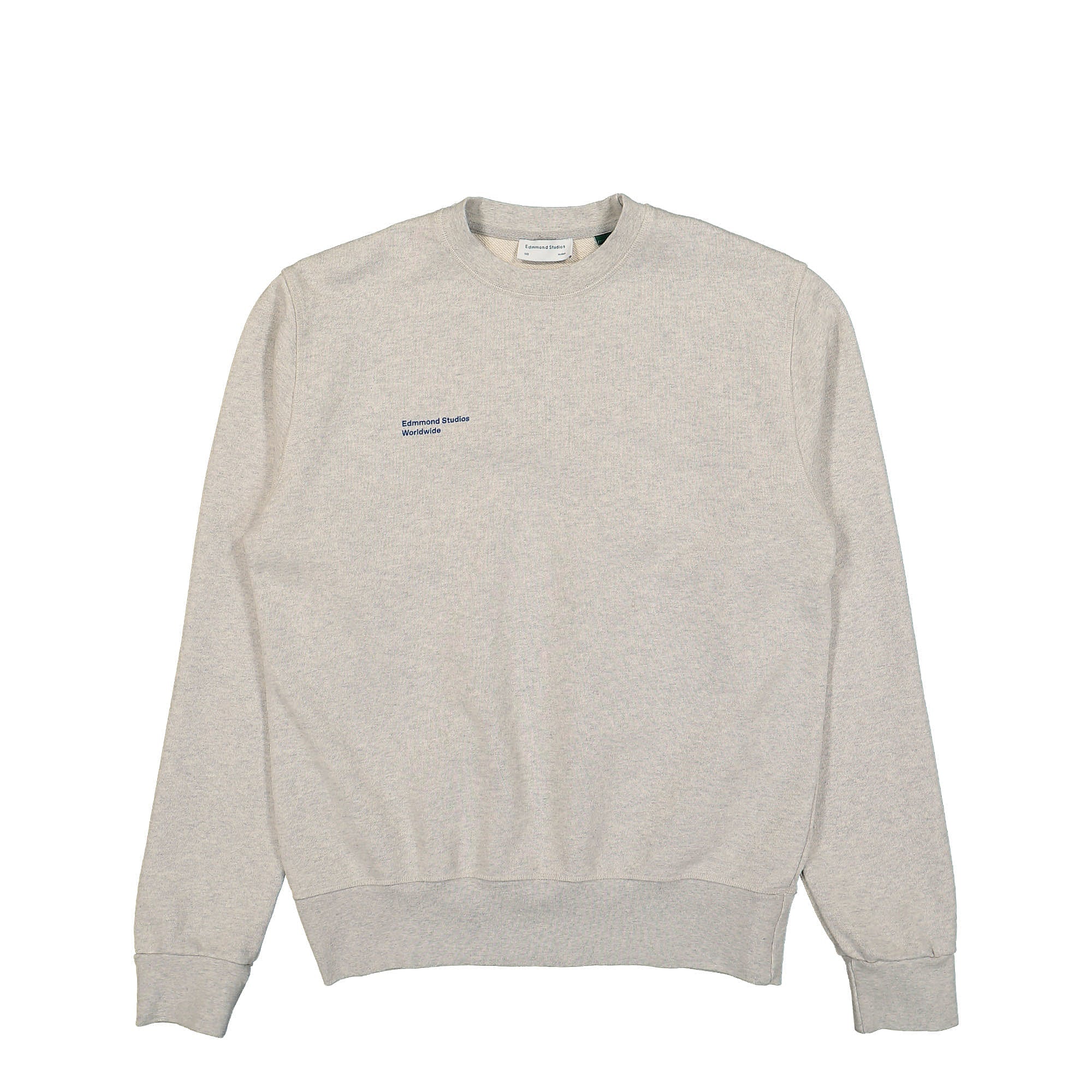Edmmond Studios Globe Sweatshirt Plain Light Grey Melange Sweatshirts 322-40-02820 | Overkill